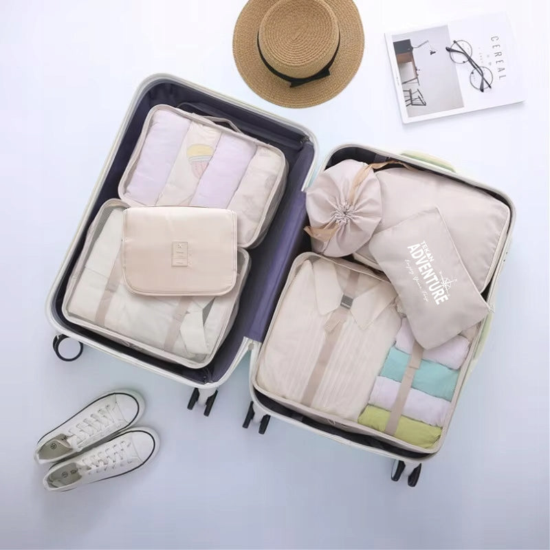 TRAVEL ORGANIZER FOR SUITCASE CLOSET BAGS SET OF 7 CLOTHES AND SHOES TEKAN Packaging status original