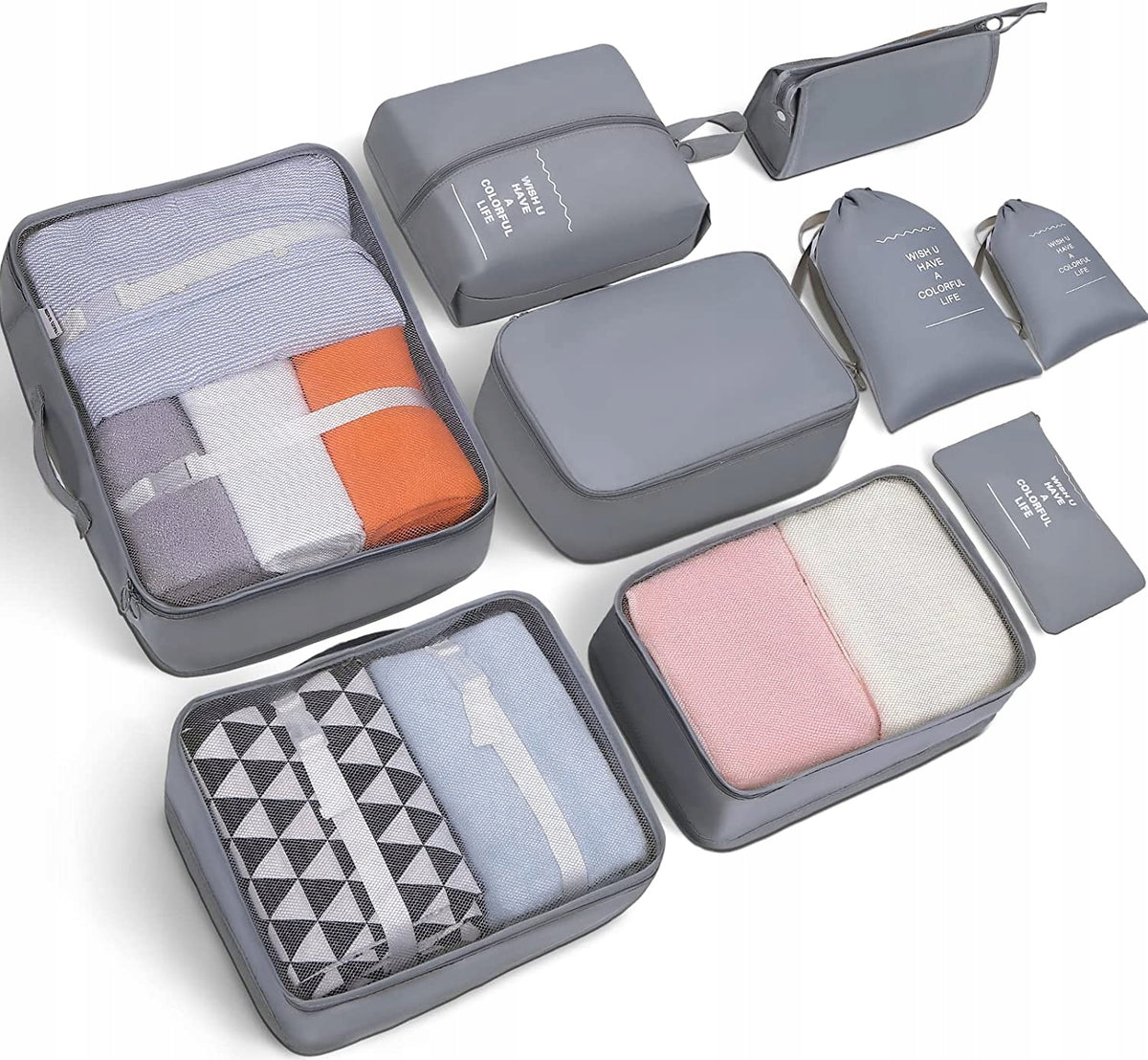 TRAVEL ORGANIZER FOR SUITCASE CLOTHES BAGS SET FOR WARDROBE SET 9PCS