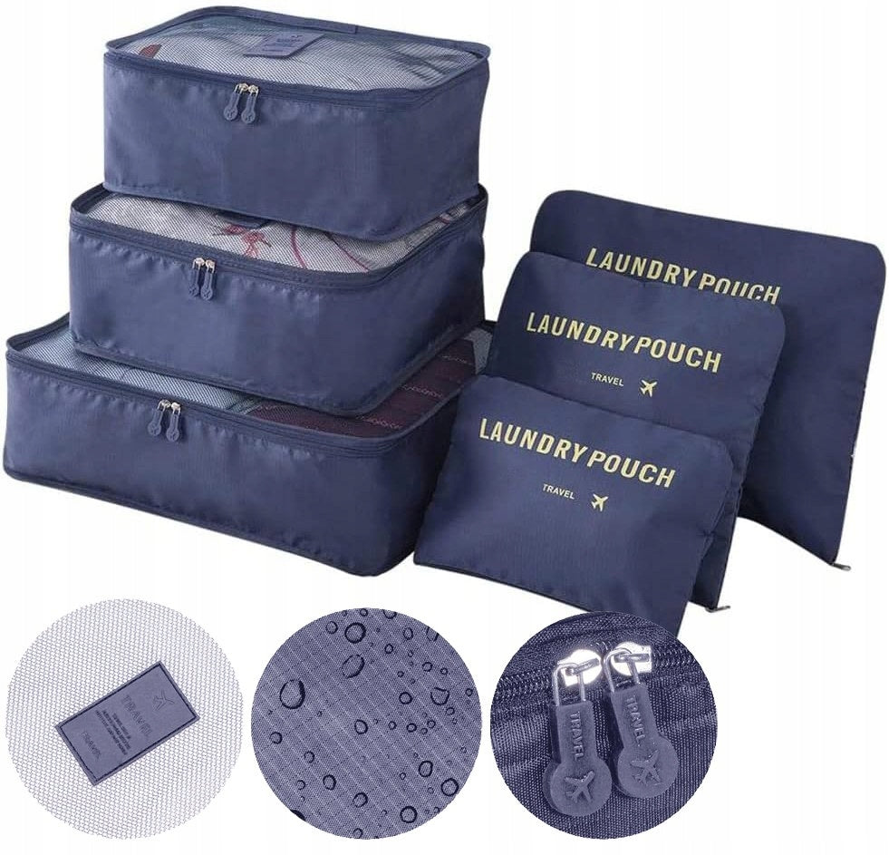 TRAVEL ORGANIZER GOCKOWIAK GAVIN SET OF 6 PIECES BLUE Color blue