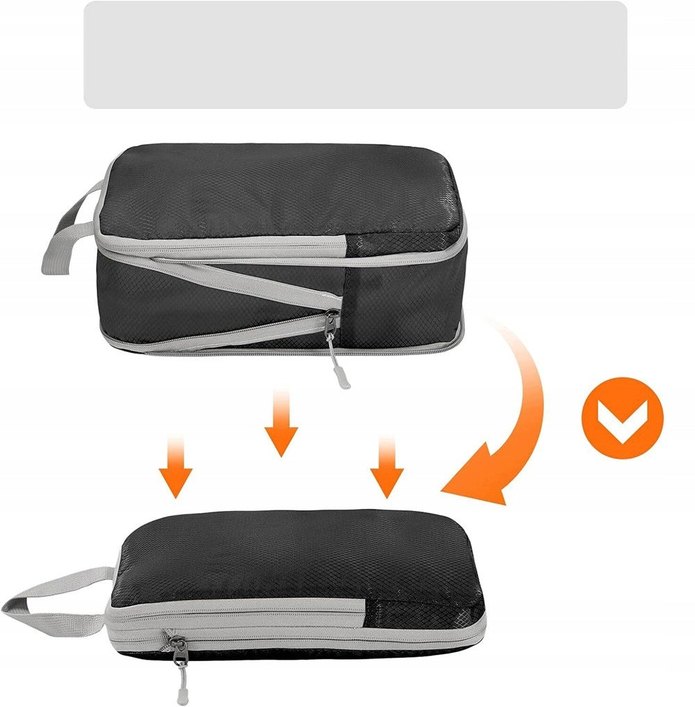 TRAVEL ORGANIZER TRAVEL ORGANIZERS SET FOR SUITCASE BACKPACK CLOTHES 4PCS Color black