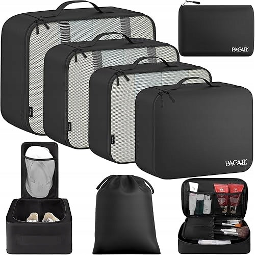 TRAVEL ORGANIZERS FOR SUITCASE 20 ELEMENTS NYLON SET FOR CLOTHES