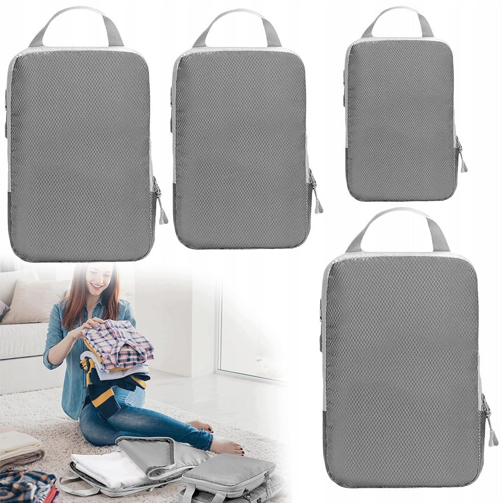 TRAVEL ORGANIZERS FOR SUITCASE COMPRESS BAGS SET OF 4ST