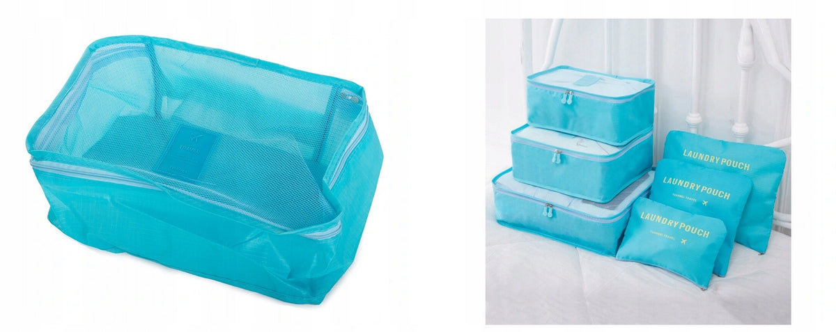 TRAVEL ORGANIZERS FOR SUITCASE LAUNDRY NET x6 Color pink