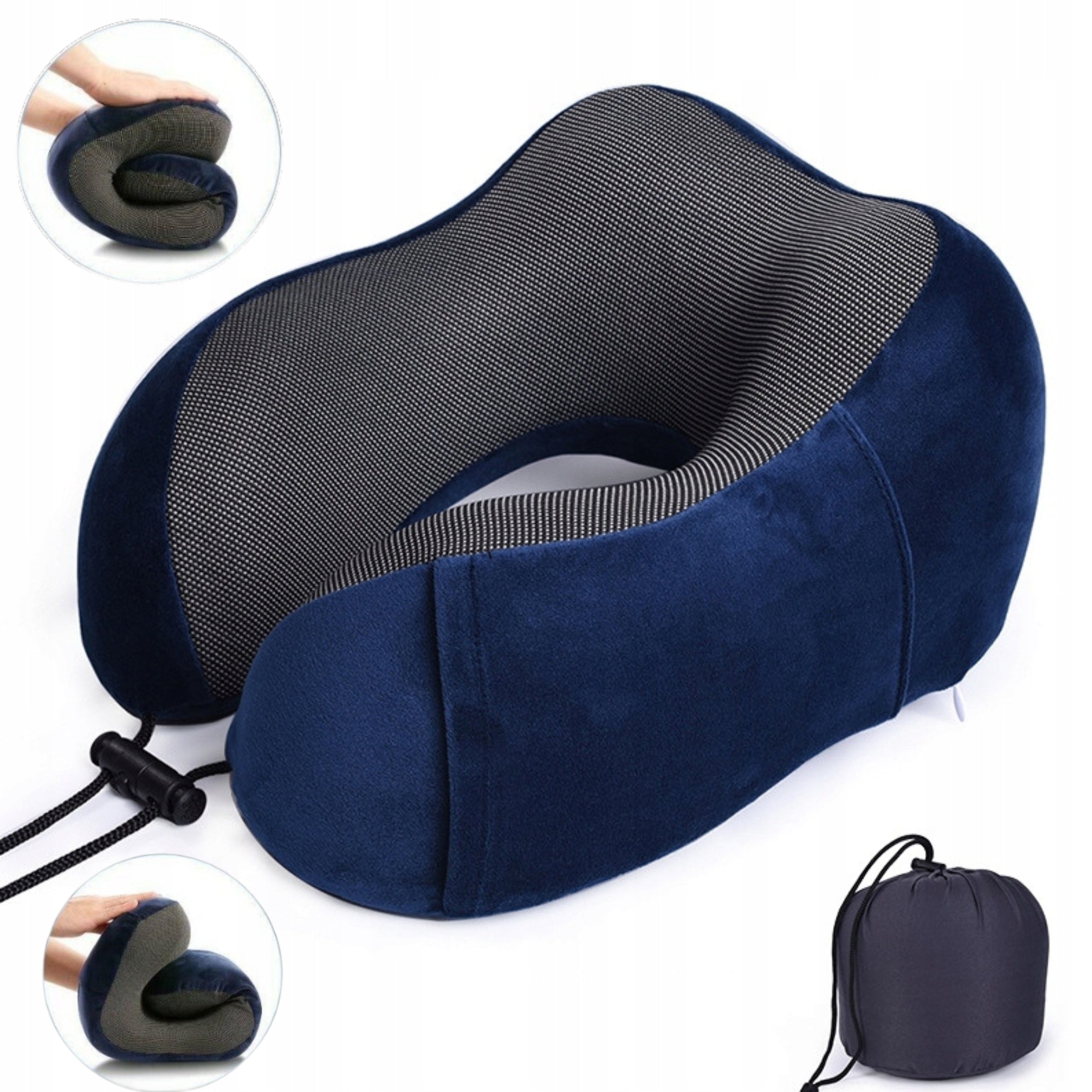 TRAVEL PILLOW CROISSANT NECK HEADREST FOR CAR AIRPLANE COVER