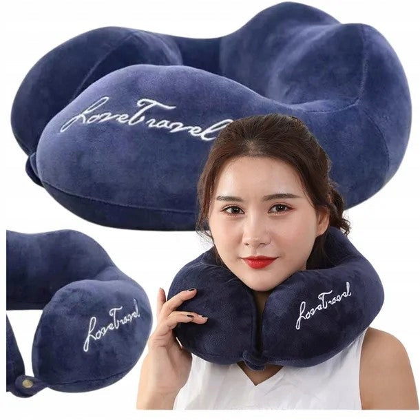 TRAVEL PILLOW CROISSANT NECK HEADREST FOR TOURIST CAR AIRPLANE Packaging status original