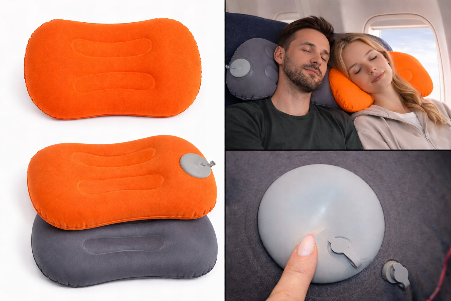 TRAVEL PILLOW Inflatable Tourist Camping for Car Orange Manufacturer code art-pcselekt-3