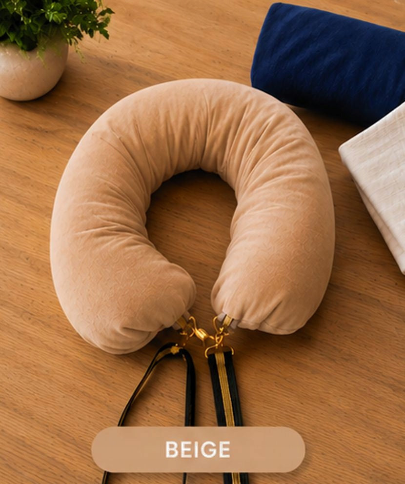 TRAVEL PILLOW TOURIST CROISSANT FOR AIRPLANE NECK STORAGE FOR CLOTHES Packaging status original