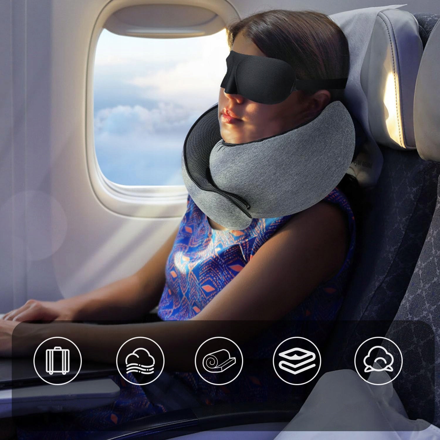 TRAVEL PILLOW TRAVEL NECK HEADREST FOR CAR MEMORY MEDI Brand no brand