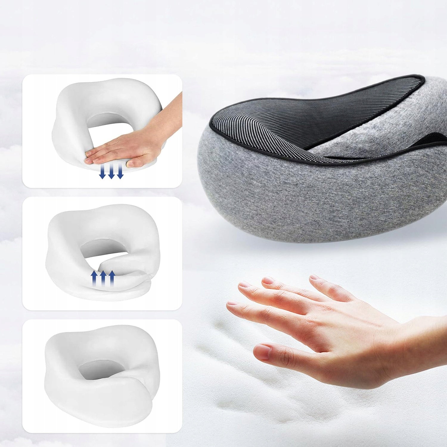 TRAVEL PILLOW TRAVEL NECK HEADREST FOR CAR MEMORY MEDI Kind not specified