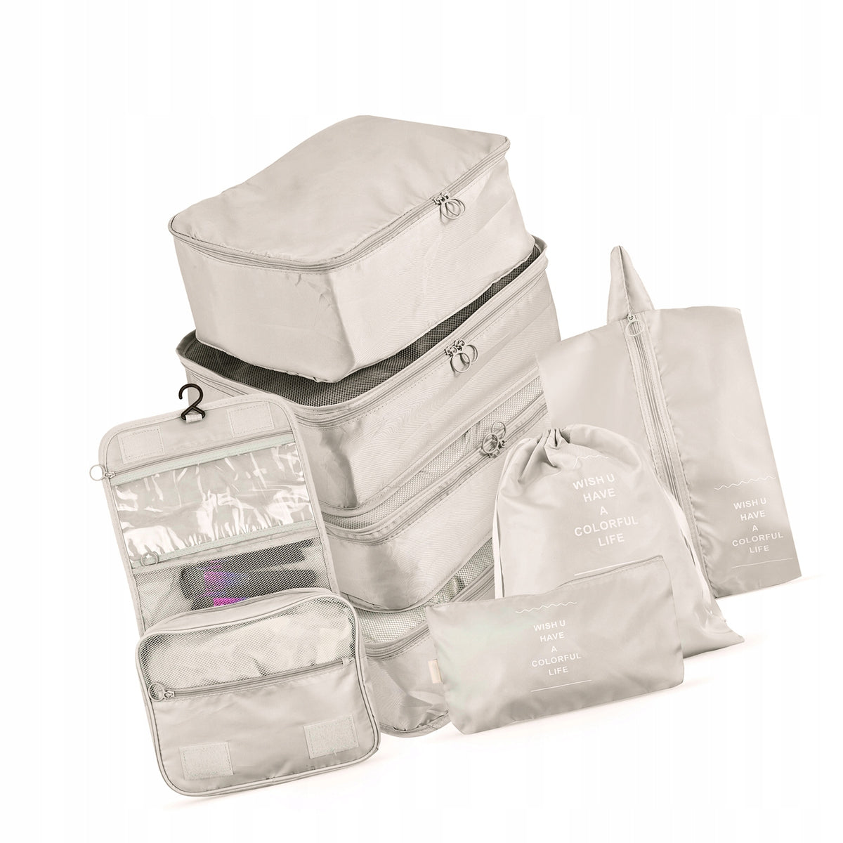 TRAVEL SET SUITCASE ORGANIZERS FOR LUGGAGE AND CLOTHING CLASSIFICATION 8PCS