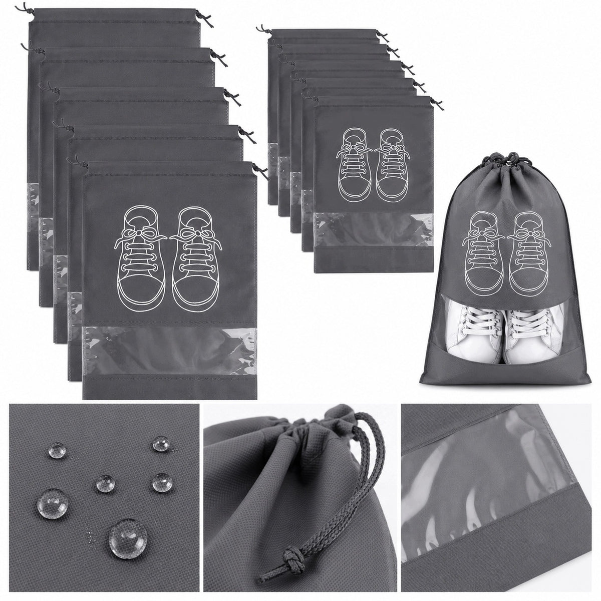 TRAVEL SHOE BAGS 10PCS SHOE BAG CASE ORGANIZER SET