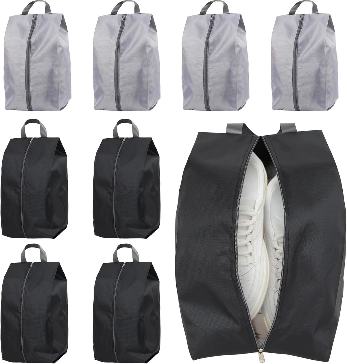 TRAVEL SHOE BAGS 8 PCS WATERPROOF ZIPPER ORGANIZER
