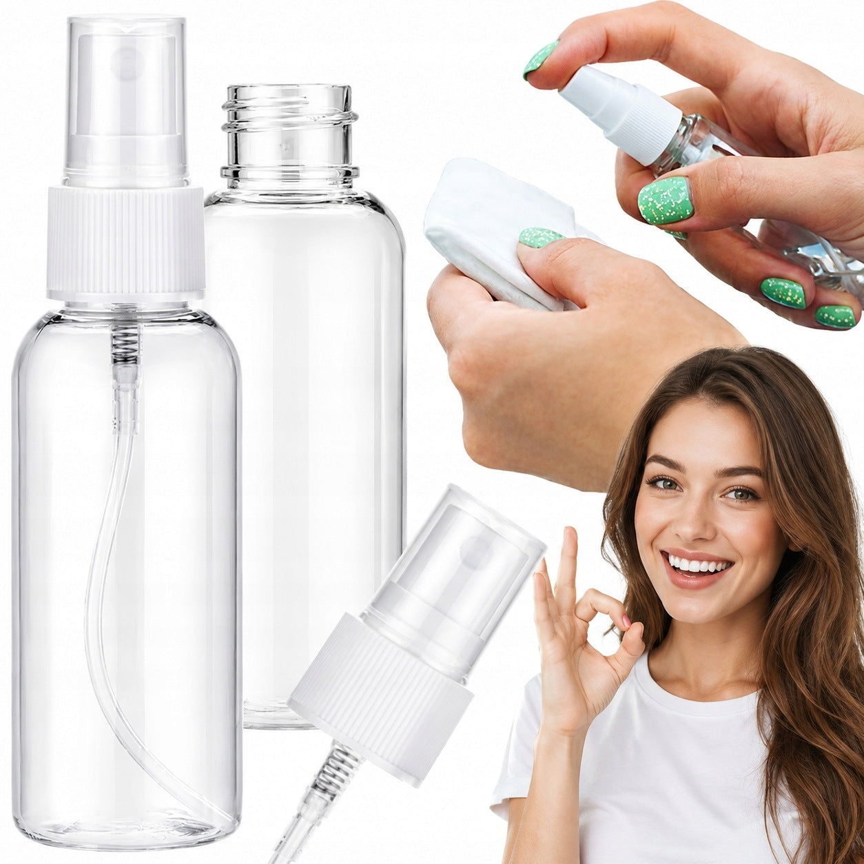 TRAVEL SPRAY BOTTLE ATOMIZER COSMETICS CHEMIE 75 ml D.