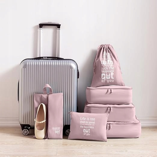 TRAVEL SUITCASE ORGANIZERS 6-PIECE LUGGAGE CUBE SET Packaging status original
