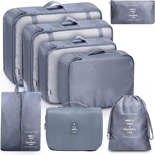 TRAVEL SUITCASE ORGANIZERS 6-PIECE LUGGAGE CUBE SET