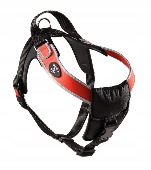 TRE PONTI Harness POTENZA - SILVER - RED - XL: Shepherd, Labrador
