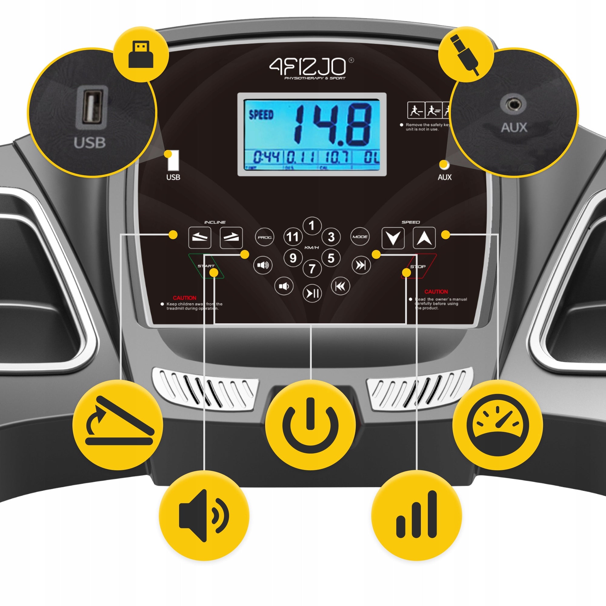 TREADMILL ELECTRIC HOME FOLDING ADJUSTMENT PULSE MEASUREMENT FAT PROGRAMS LCD Kind electric