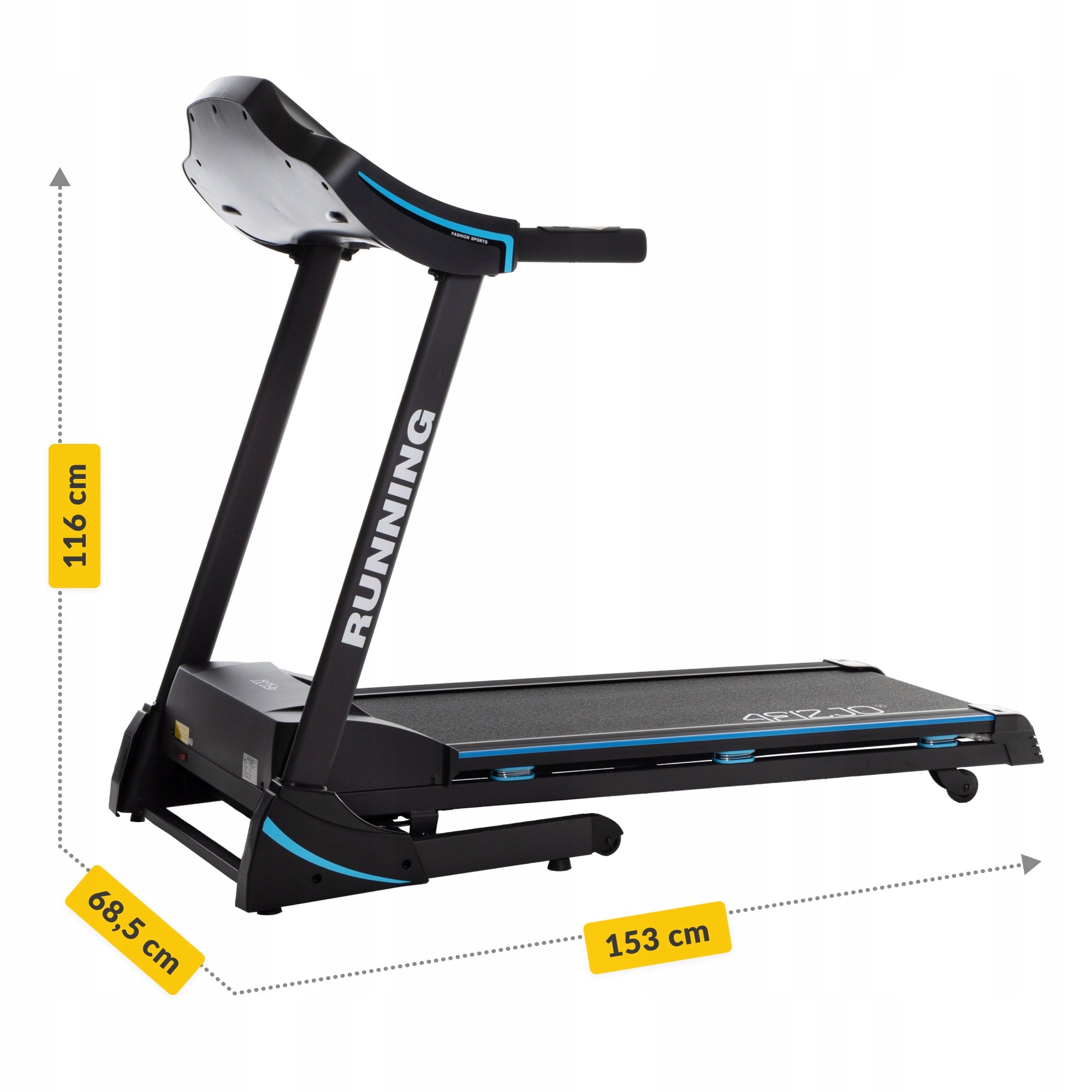 TREADMILL ELECTRIC HOME FOLDING ADJUSTMENT PULSE MEASUREMENT FAT PROGRAMS LCD Maximum user weight 110 kg