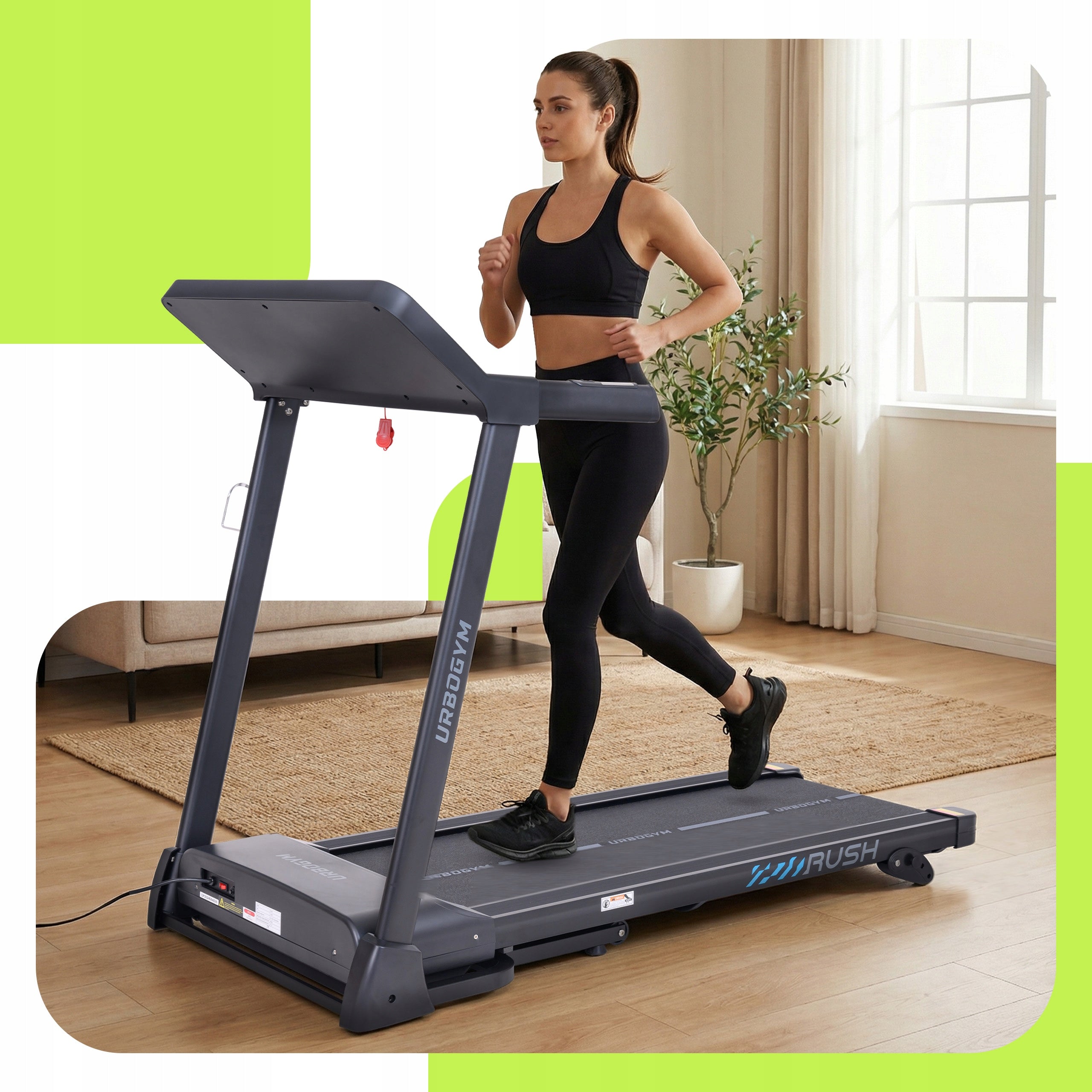 TREADMILL ELECTRIC HOME RUSH TILT ADJUSTMENT FOLDABLE BLUETOOTH Model RUSH