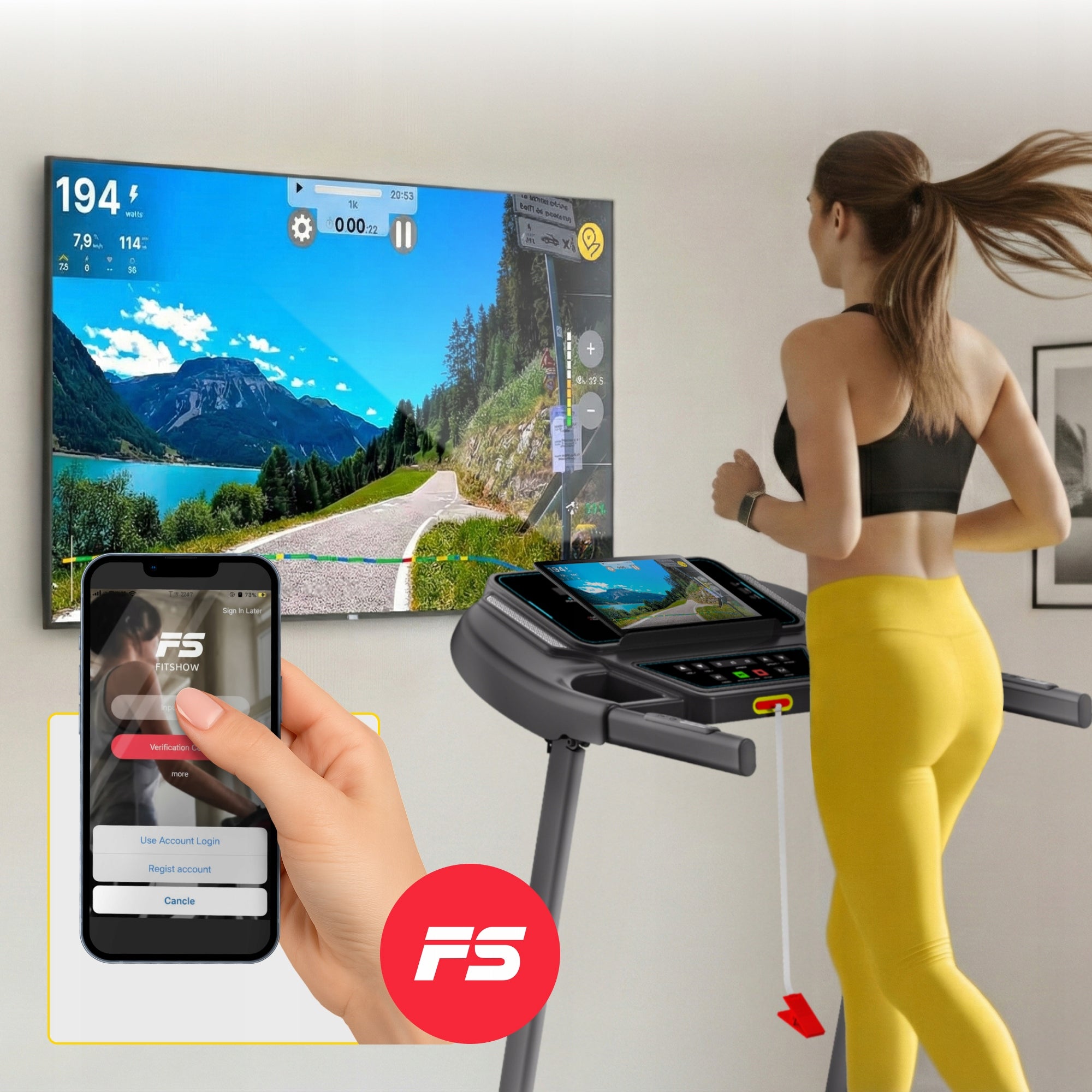 TREADMILL ELECTRIC HOME TRAINING SLOPE APPLICATION CUSHIONING RUN Brand 4FIZJO