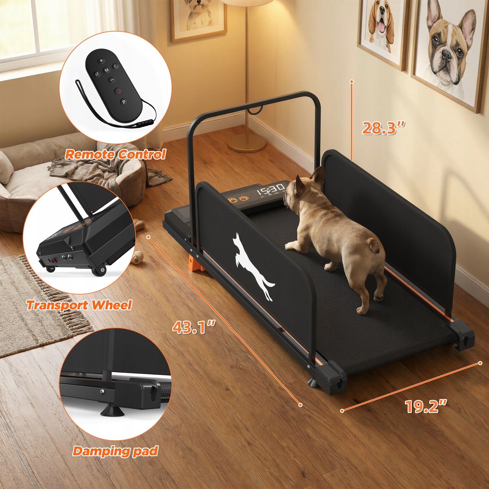 TREADMILL FOR SMALL DOG QUIET 2IN1 TRAINER LCD 110KG Brand no brand