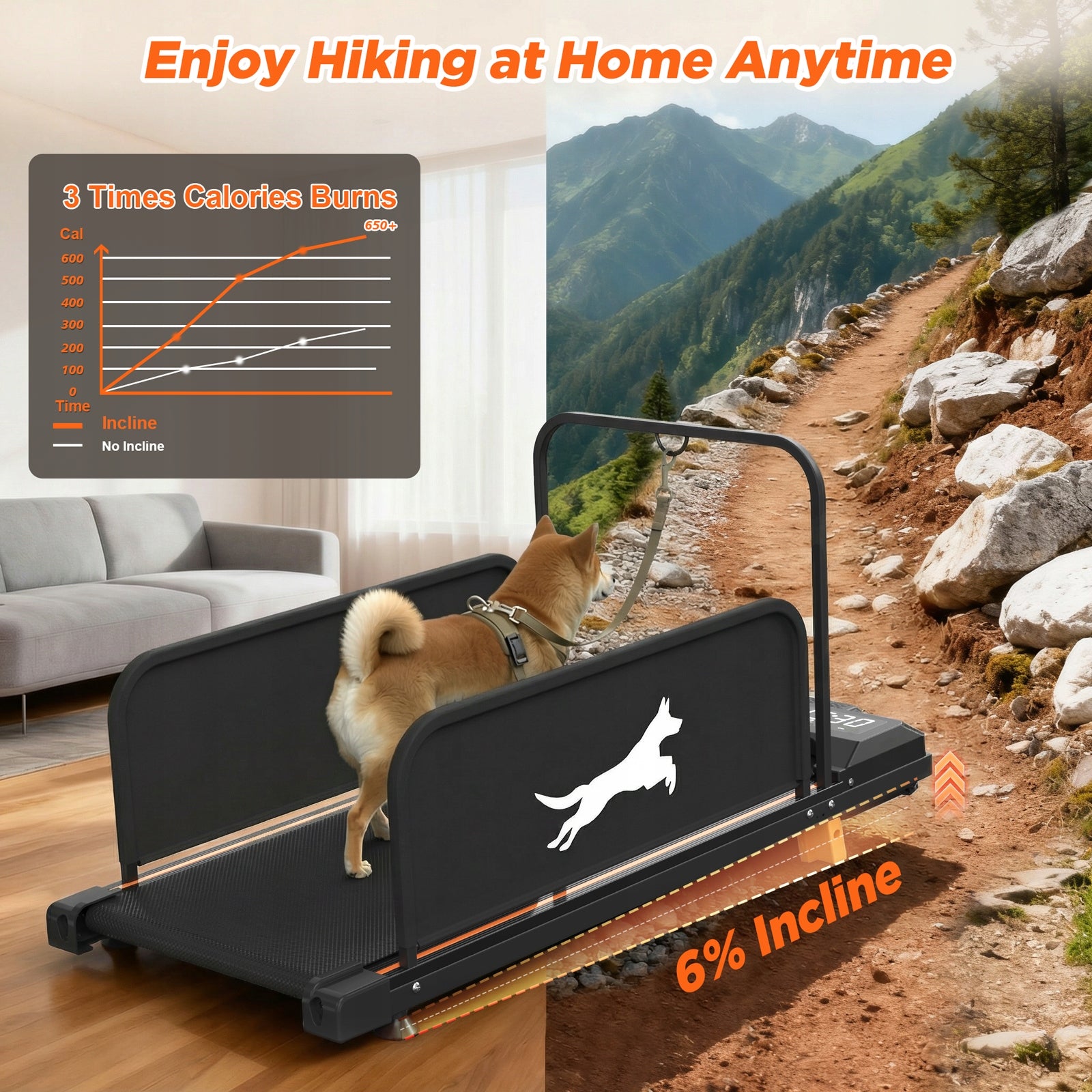 TREADMILL FOR SMALL DOG QUIET 2IN1 TRAINER LCD 110KG Model other