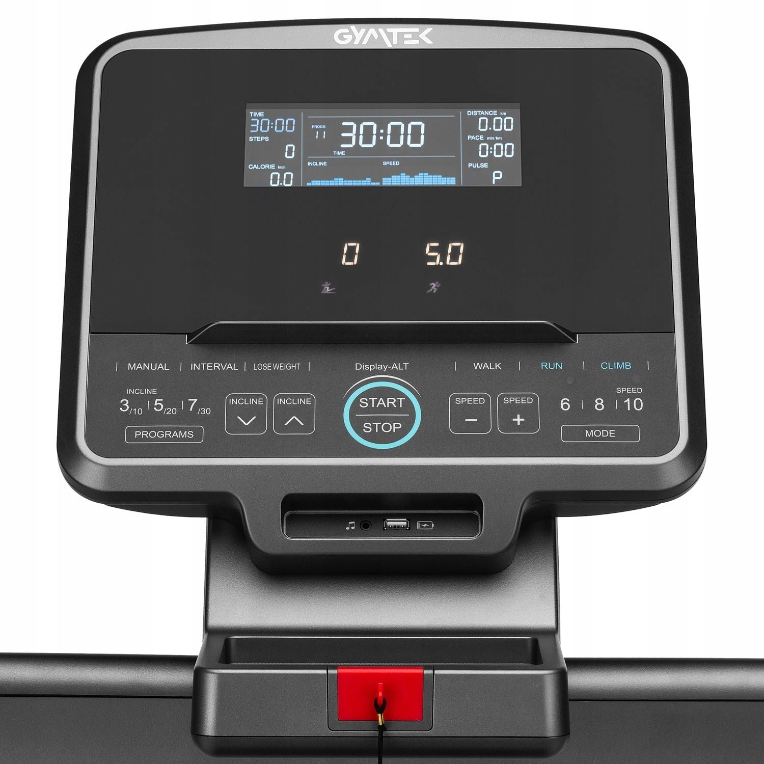 TREADMILL HOME ELECTRIC ANGLE OF INCLINATION FOR WALKING CLIMBING GYMTEK Maximum user weight 150 kg