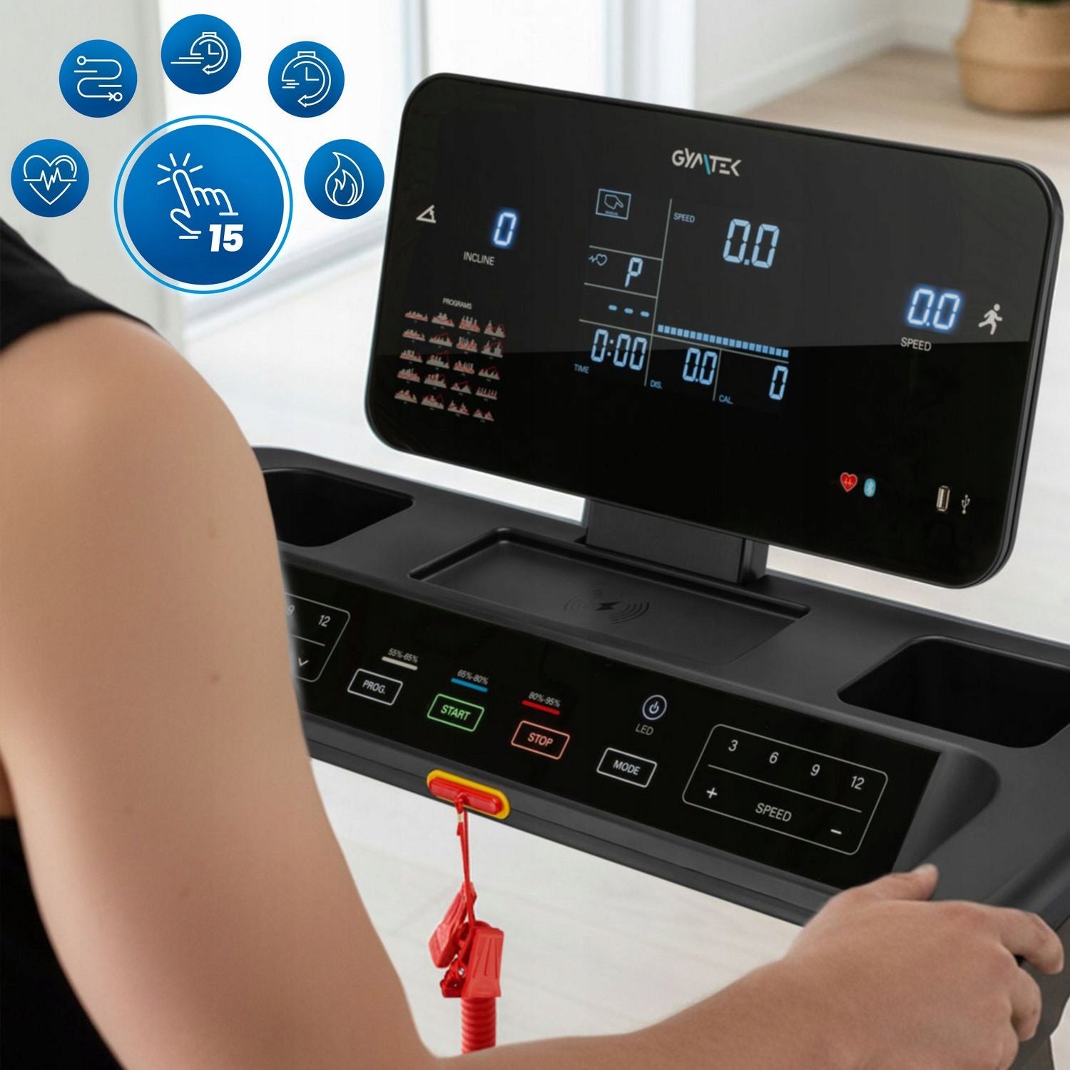 TREADMILL HOME ELECTRIC TILT ADJUSTMENT SHOCK ABSORPTION XT820 GYMTEK Kind electric