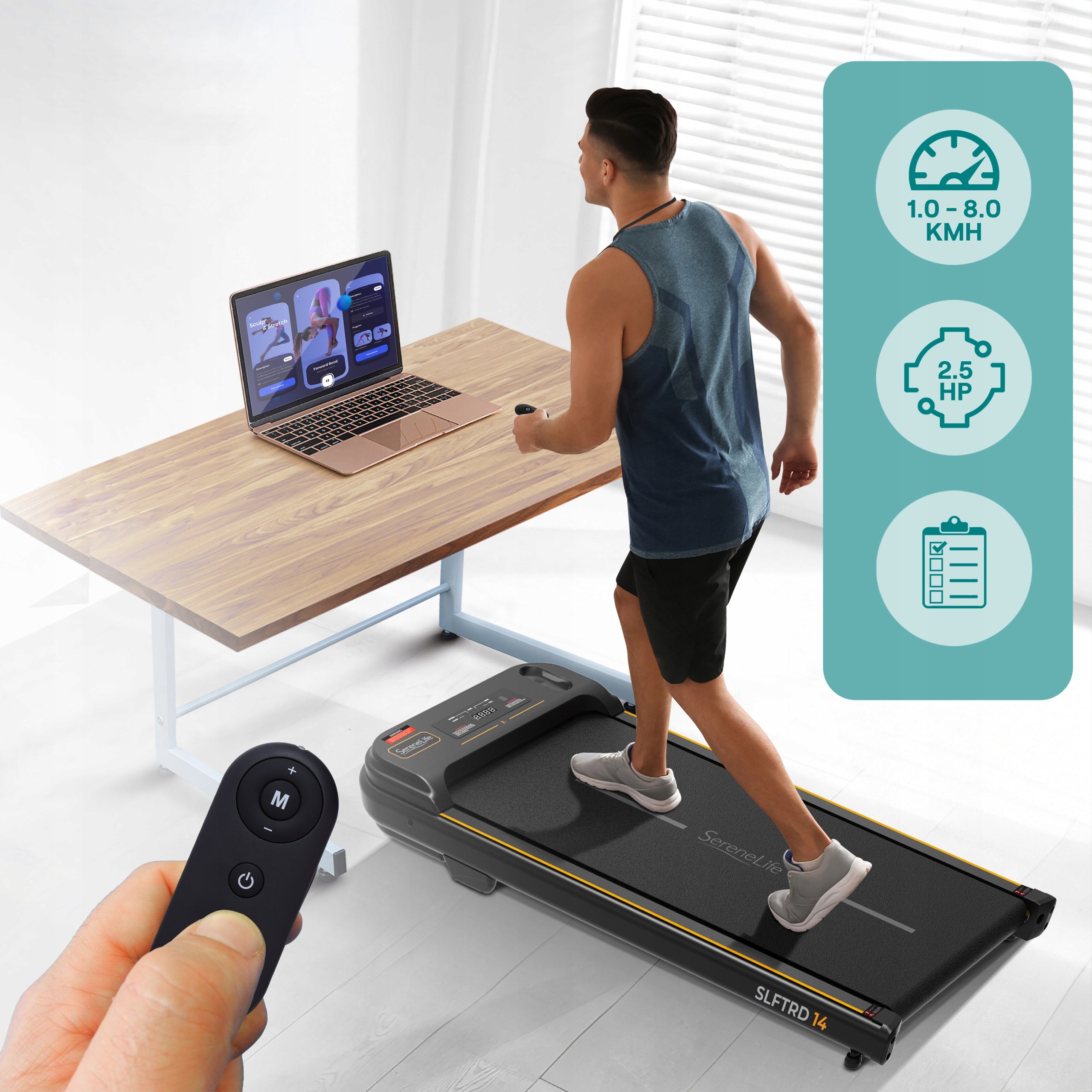 TREADMILL HOME ELECTRIC WALKING PADFOR RUNNING WALKING UP TO 120KG EAN (GTIN) 0842893168081
