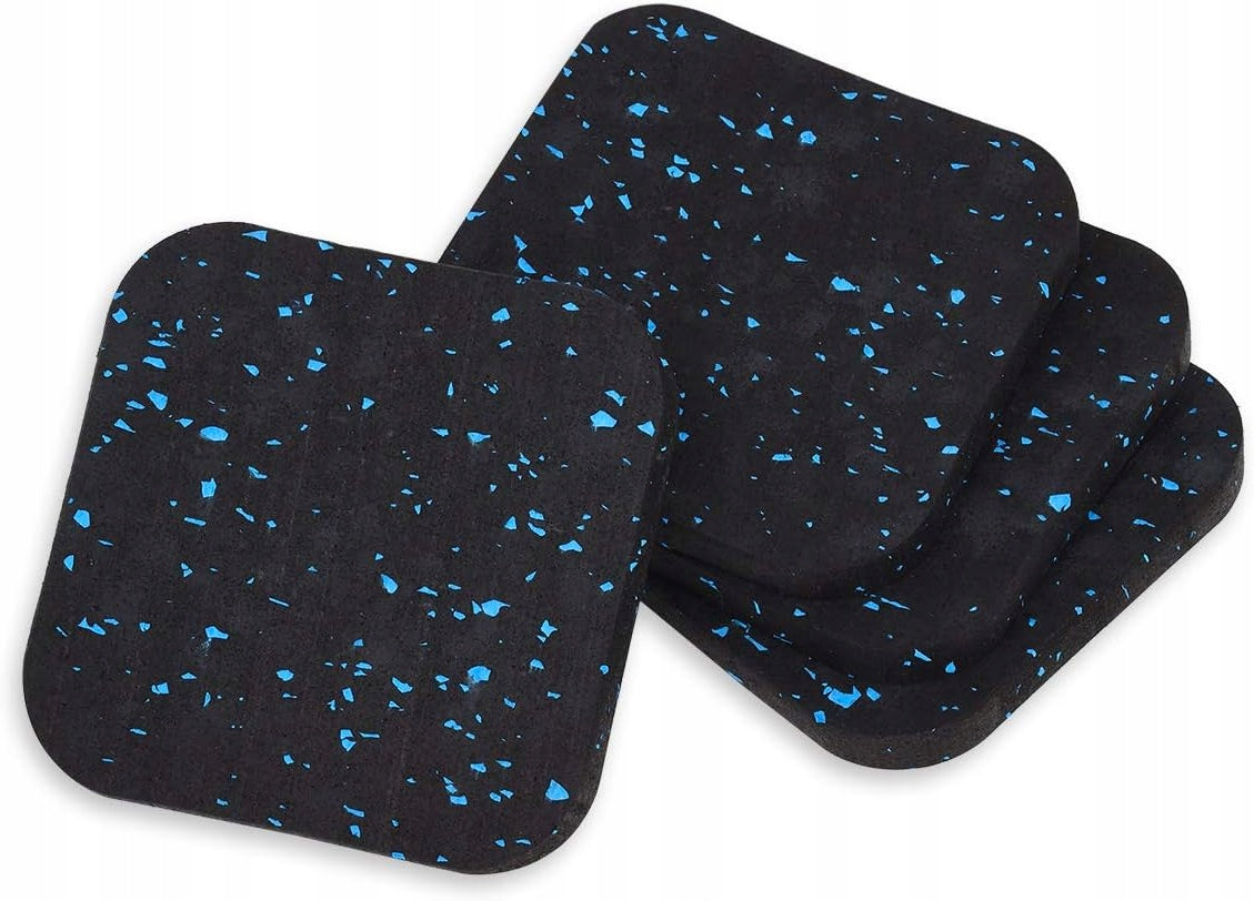 TREADMILL MAT 4 PCS SHOCK ABSORBING RUBBER PADS FOR FLOOR PROTECTION