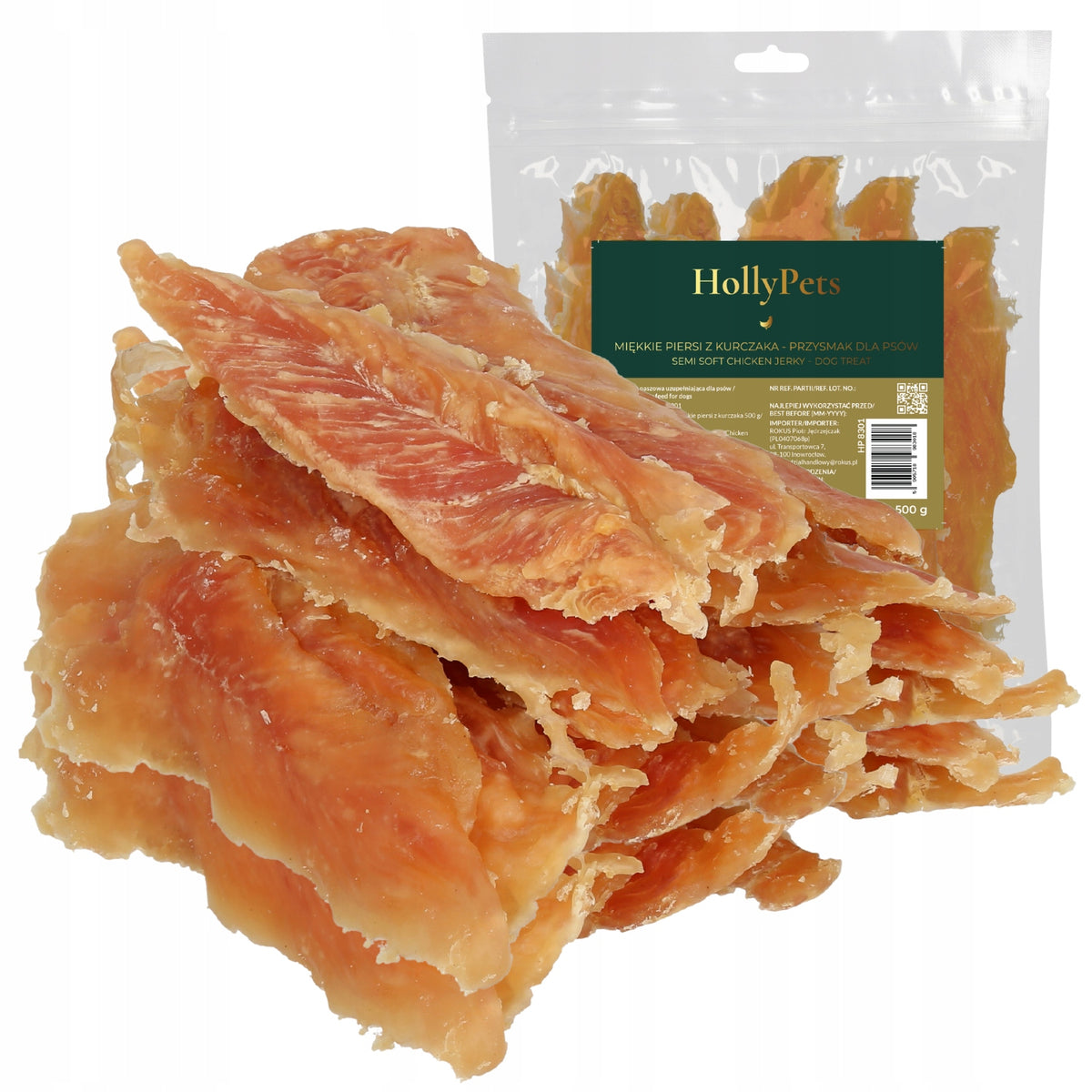 TREAT DOG TEETHER HollyPets SOFT CHICKEN BREASTS 500g