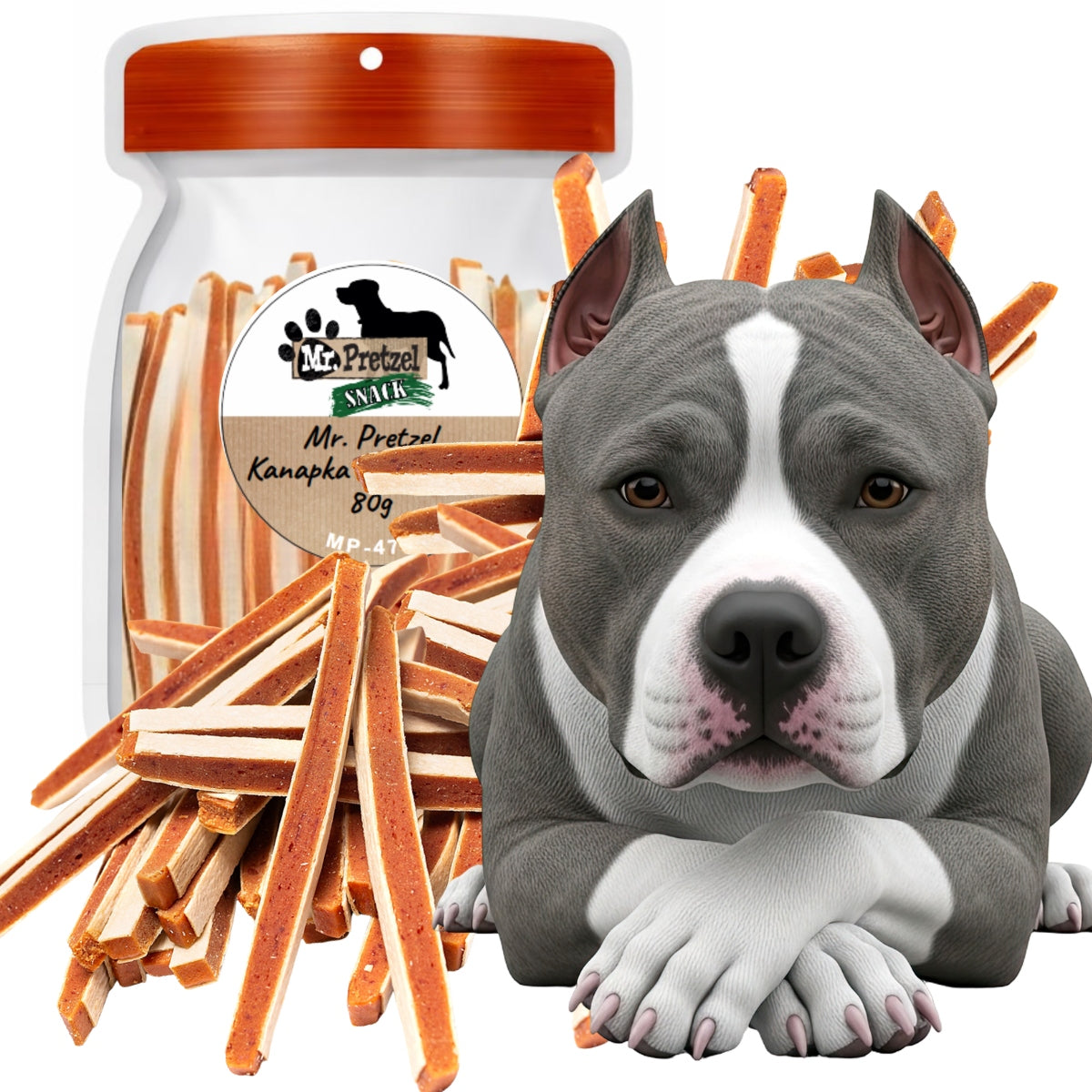 TREAT FOR DOGS - Sandwich with Rabbit Mr.Pretzel 80g HEALTHY PREMIUM