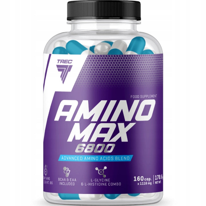 TREC AMINOMAX 160KAP BCAA amino acids EAA L-Glutamine Complex Amino MAX