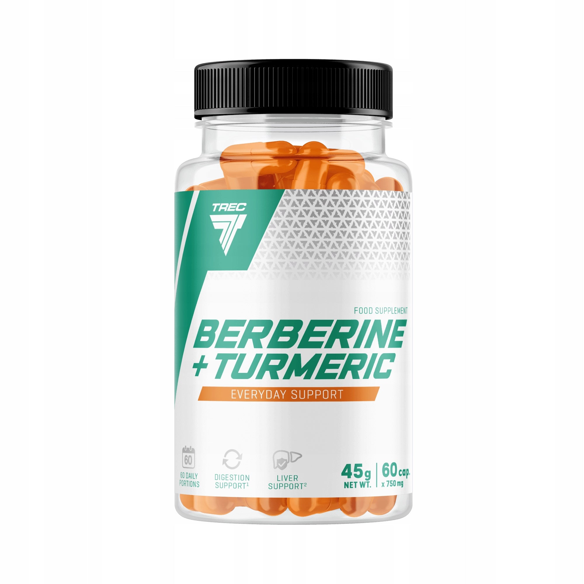 TREC BERBERINE + TURMERIC BERBERINE CURCUMIN DIGESTIVE SYSTEM|60 kaps. Packaging status original