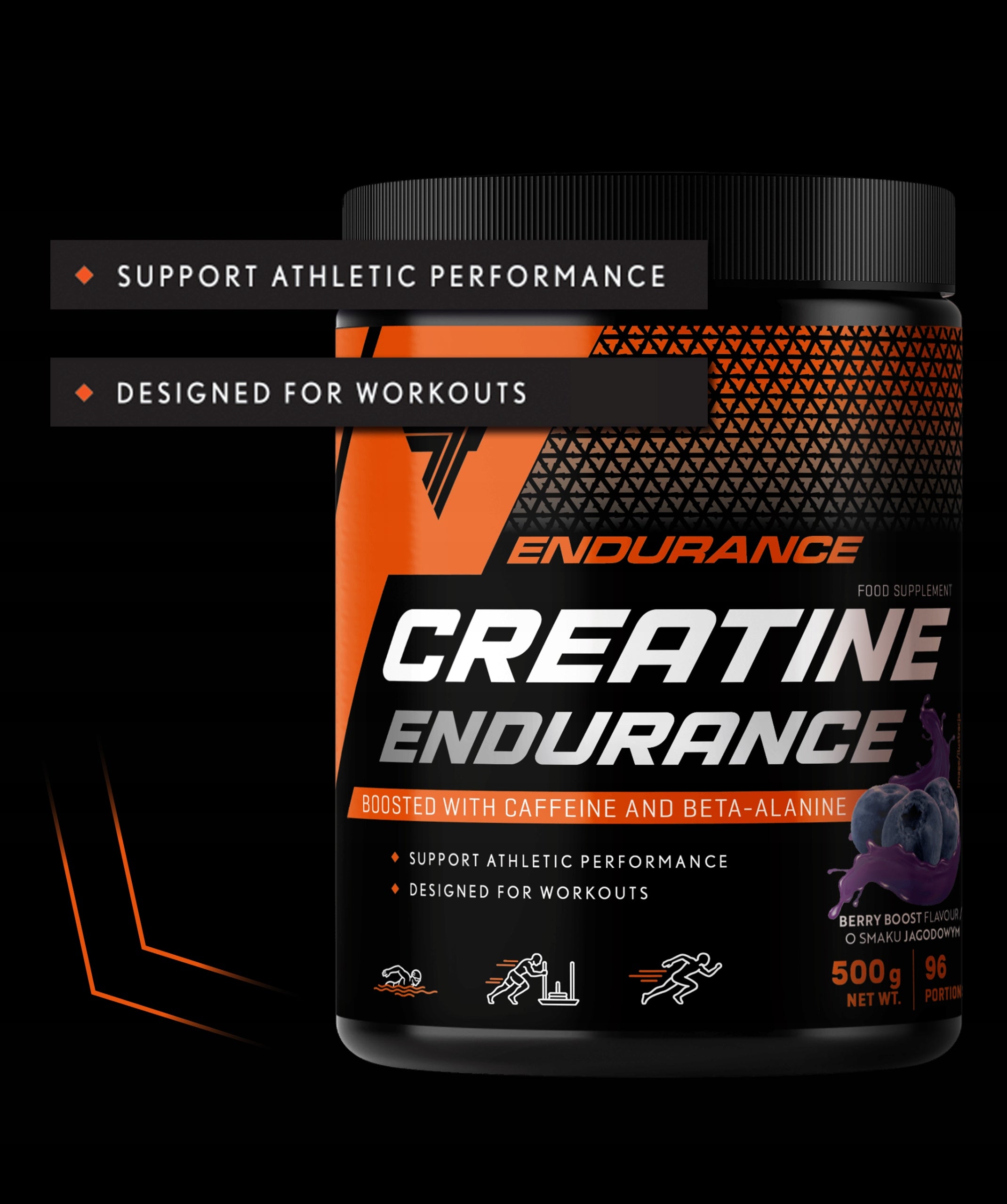 TREC CREATINE ENDURANCE CREATINE MONOHYDRATE with Caffeine Creatine|500 g Expiration date at least 3 months from the date of purchase