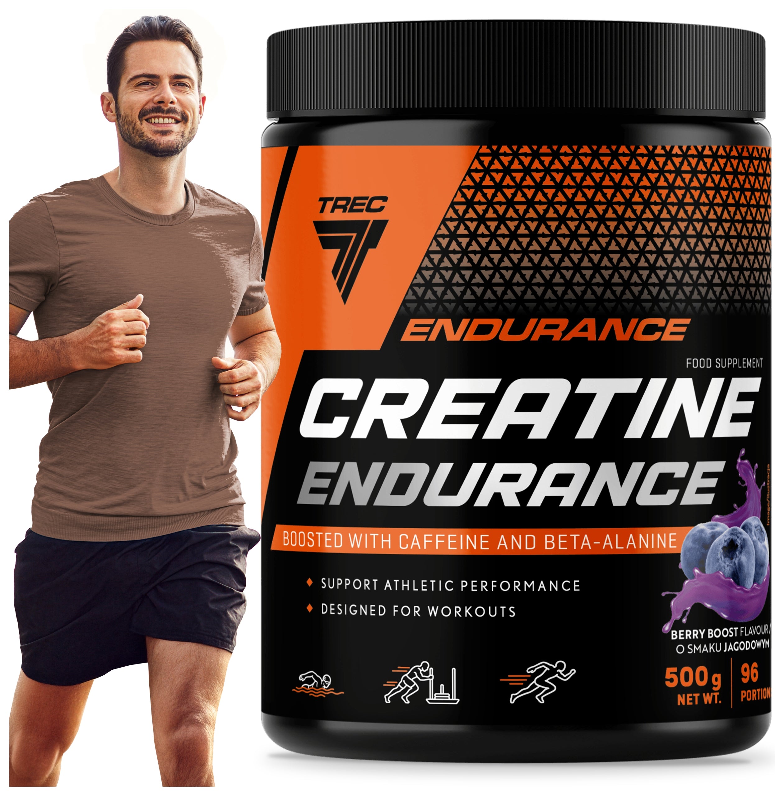 TREC CREATINE ENDURANCE CREATINE MONOHYDRATE with Caffeine Creatine|500 g