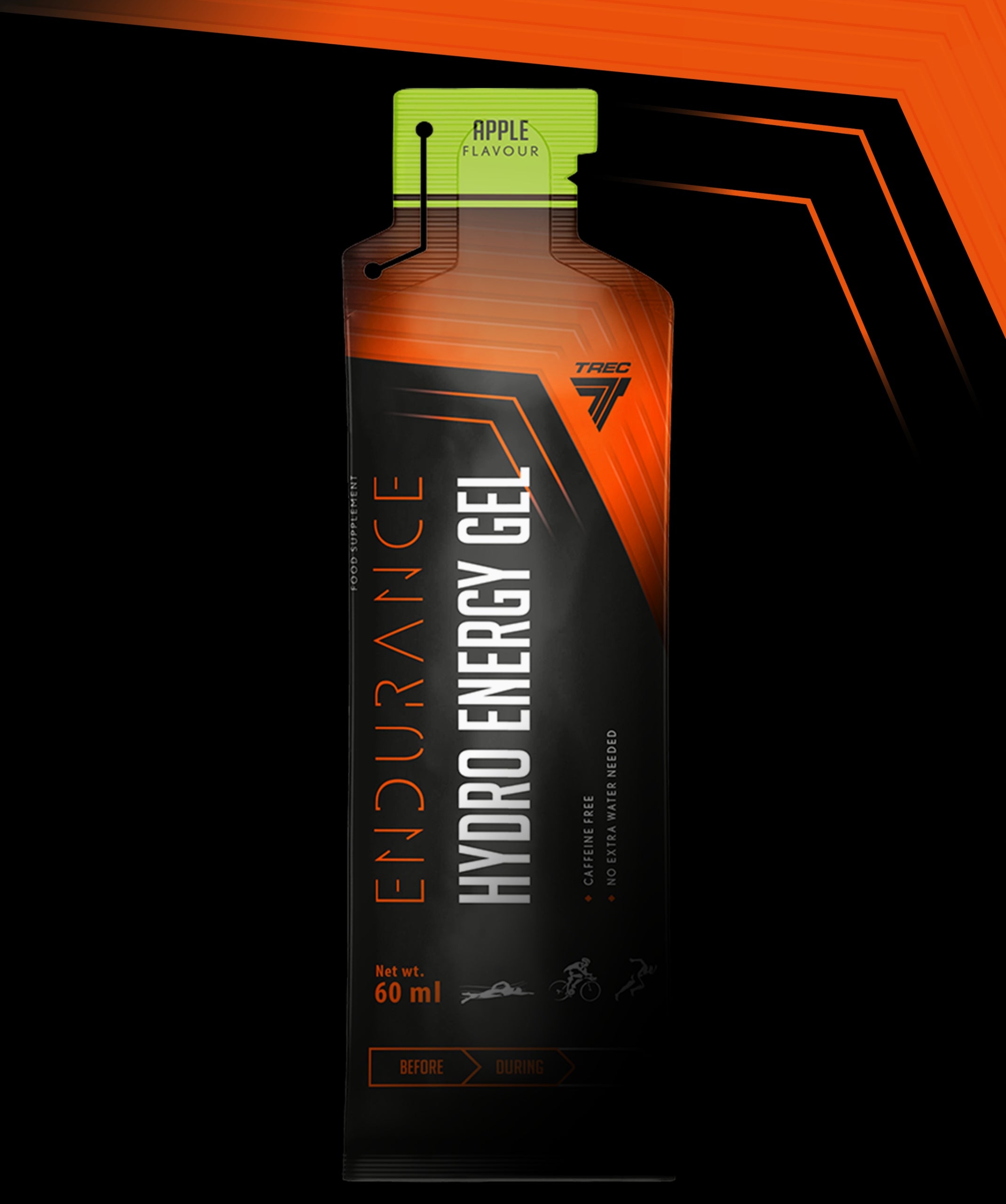 TREC ENDURANCE HYDRO ENERGY GEL APPLE ENERGY GEL WITH MINERALS|5x60 ml Packaging status original