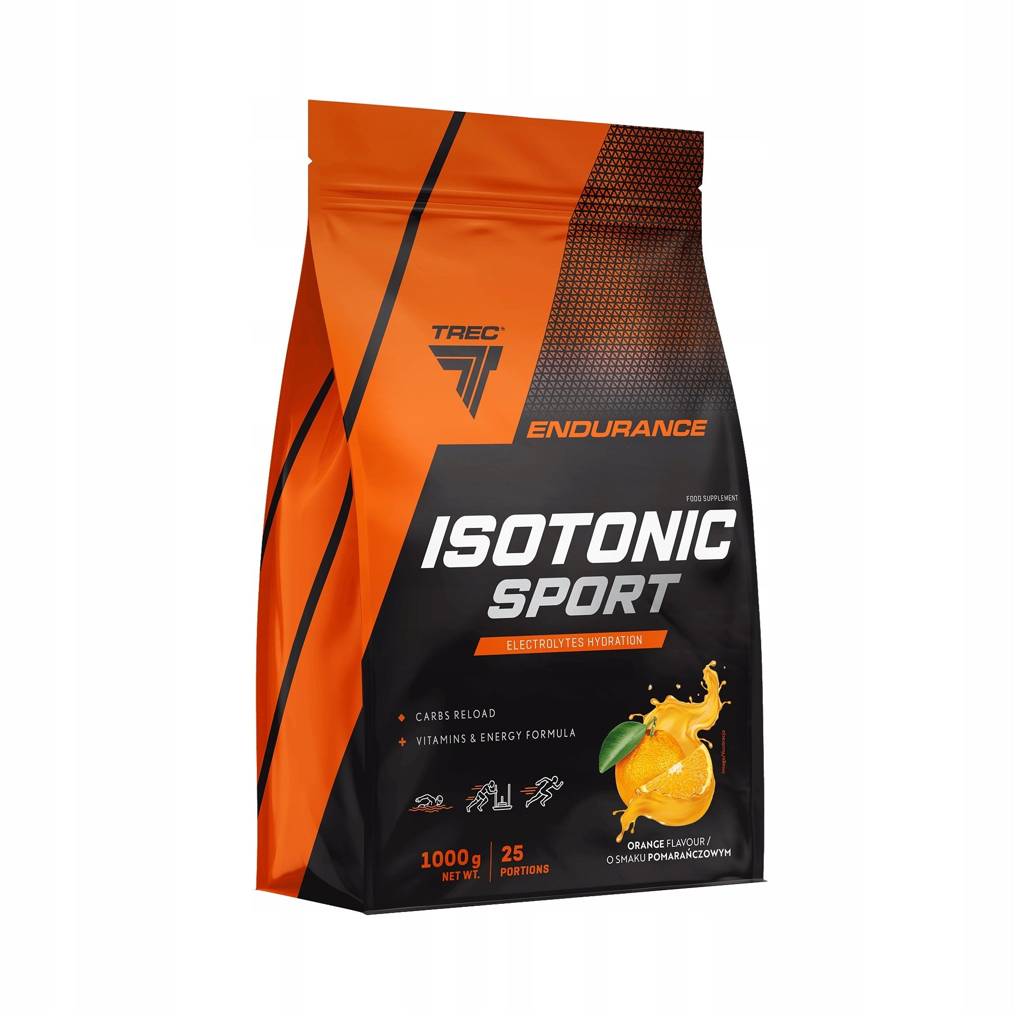 TREC Endurance ISOTONIC SPORT 1000g Isotonic Hydration and Energy Support Packaging status original