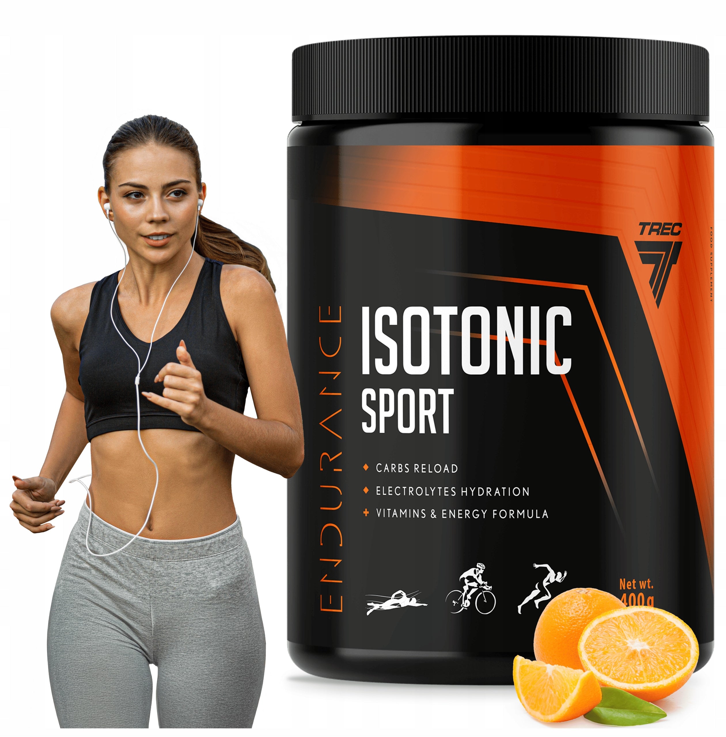TREC Endurance ISOTONIC SPORT 400g|ISOTONIK FOR ATHLETES ELECTROLYTE SODIUM