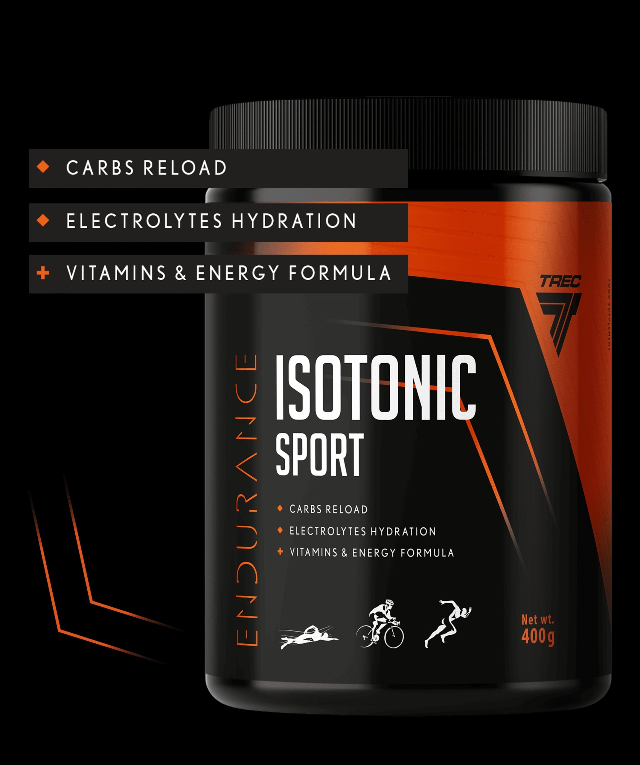 TREC Endurance ISOTONIC SPORT 400g Isotonic Powder WiT. C B6 Electrolytes Expiration date at least six months from the date of purchase