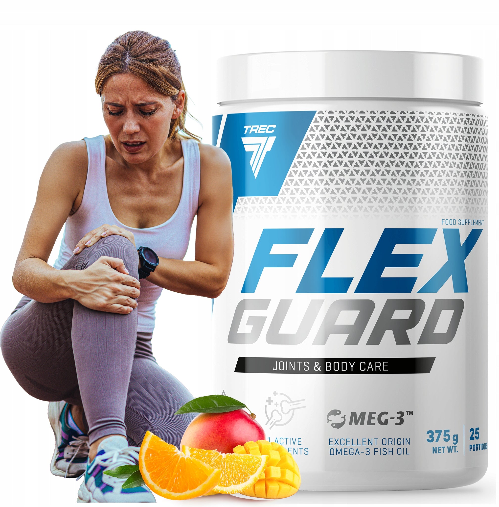 TREC FLEX GUARD COLLAGEN 375G HEALTHY BONES JOINTS COLLAGEN OMEGA DHA EPA