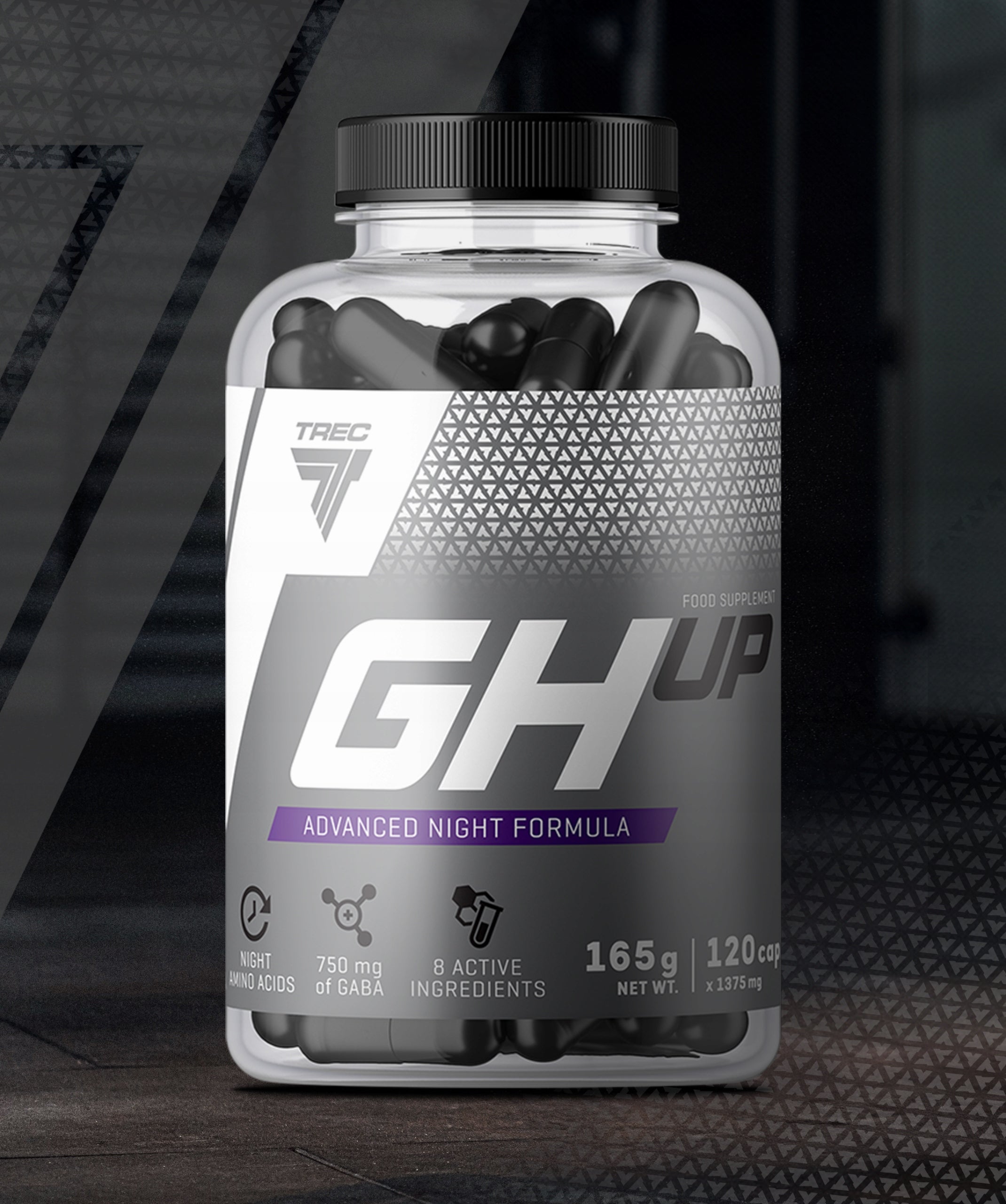 TREC GH UP 120 kaps MASS MUSCLE STRENGTH TESTOSTERONE BOOSTER GH Packaging status original