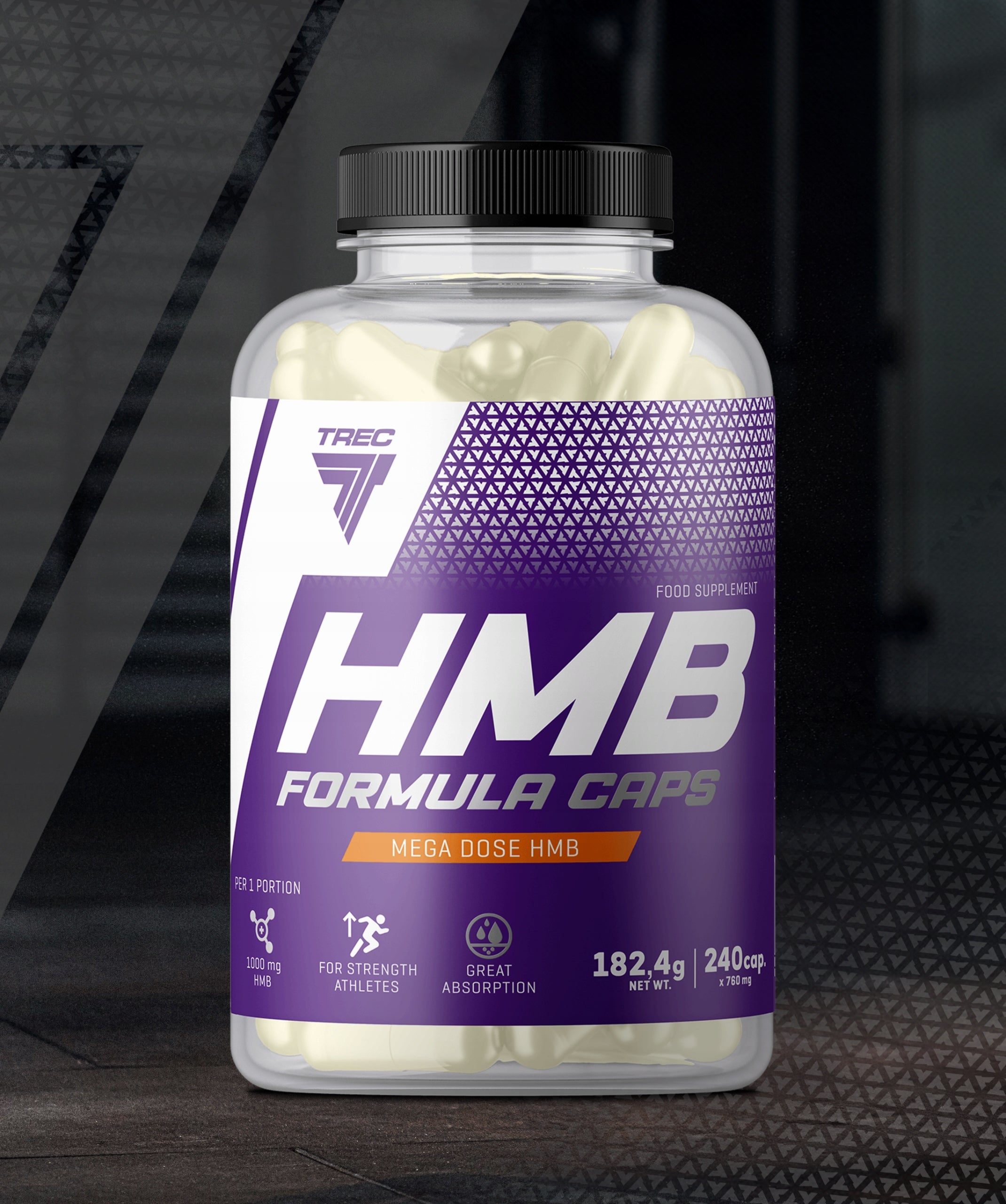 TREC HMB FORMULA CAPS 240 kaps SCULPTURE MUSCLE SILHOUETTE CATABOLISM Packaging status original