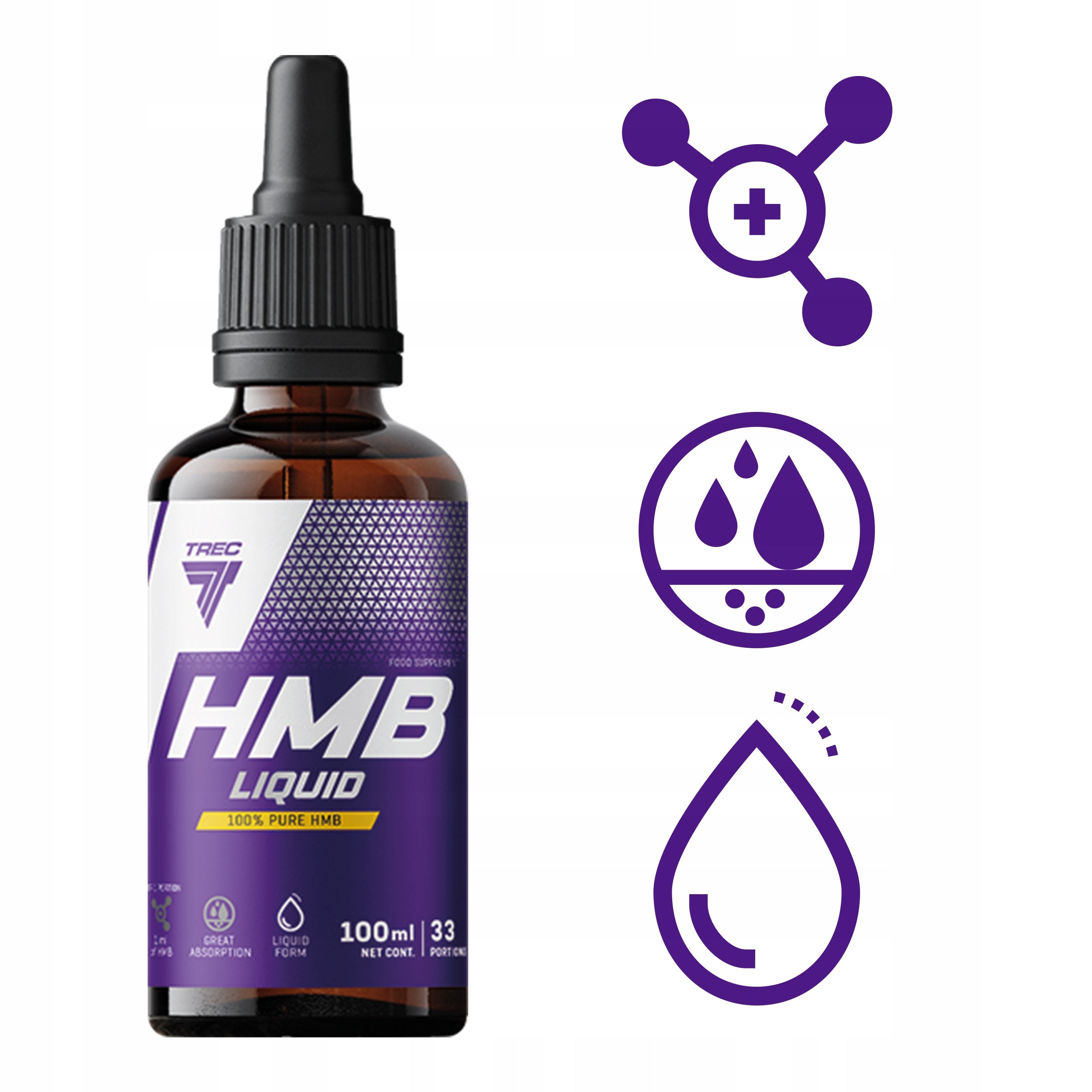 TREC HMB LIQUID 100 ml SCULPTURE REDUCTION BUTTER BEST FAT MUSCLE MASS Packaging status original