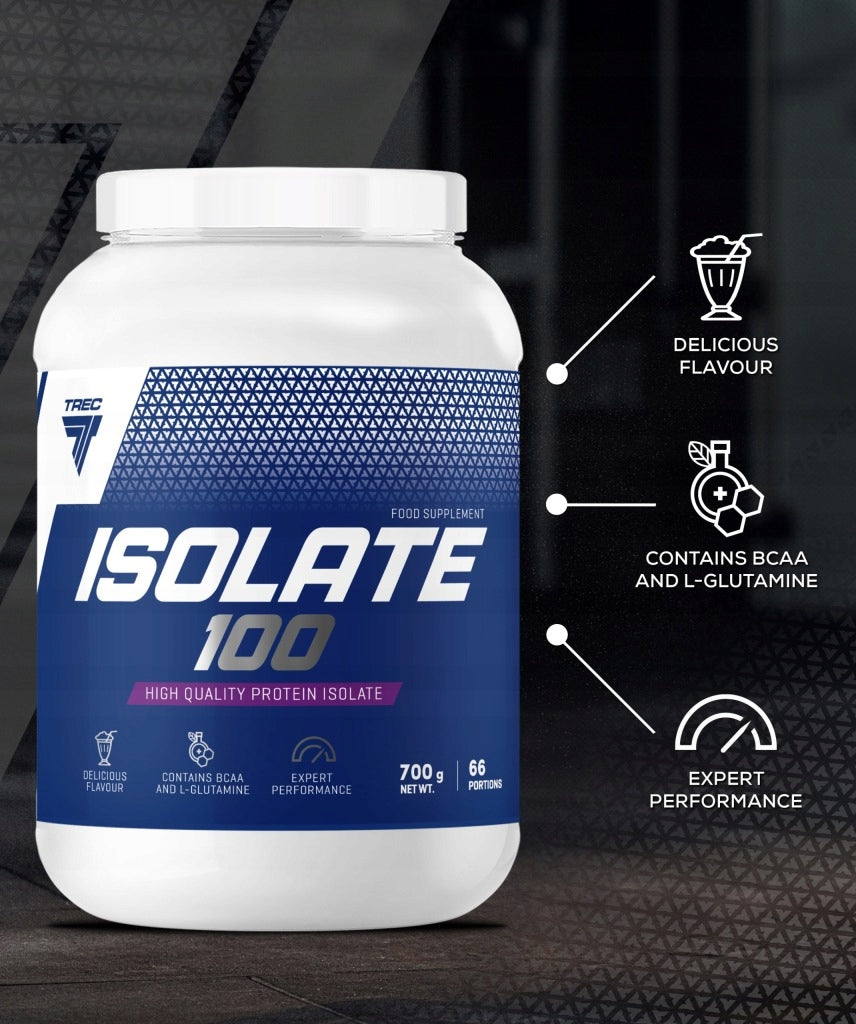 TREC ISOLATE 100 PROTEIN WPI ISOLATE STRENGTH MASS SCULPTURE PROTEIN SUPPLEMENT| 700g Expiration date not specified