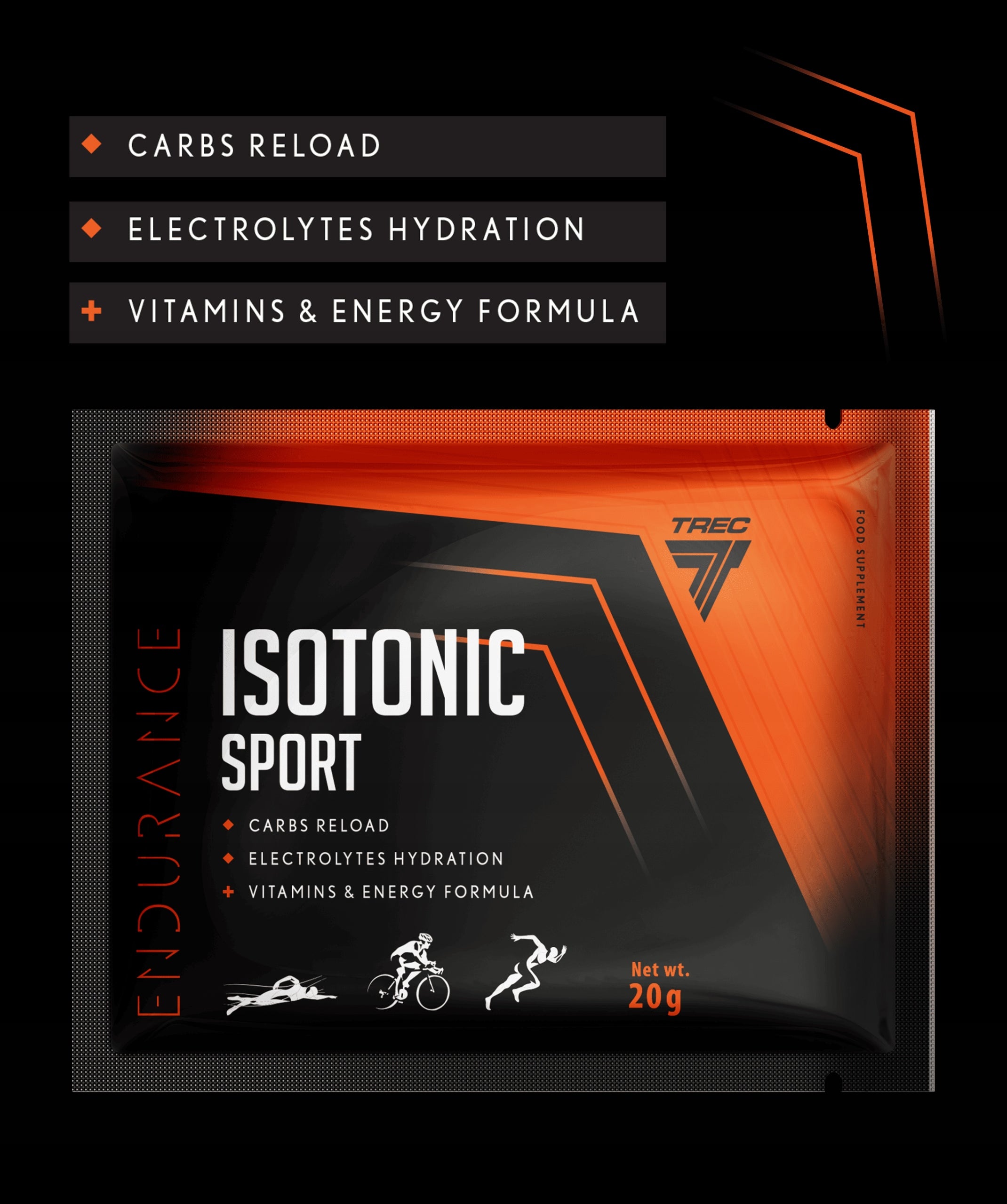 TREC ISOTONIC SPORT ENDURANCE 20g| Electrolytes Minerals Isotonic Powder Expiration date at least six months from the date of purchase