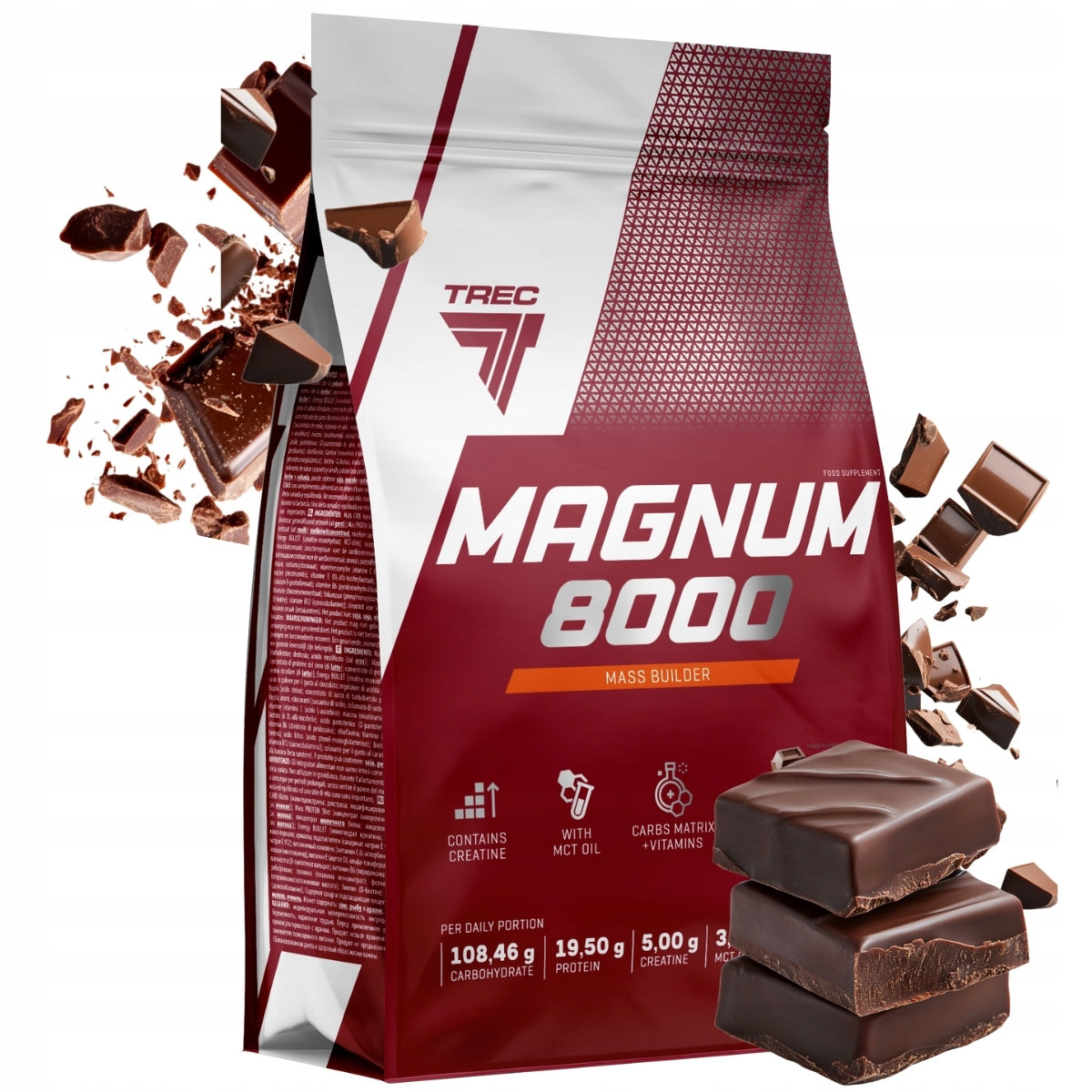 TREC MAGNUM 8000 1000g GAINER FOR MASS AND STRENGTH | Chocolate