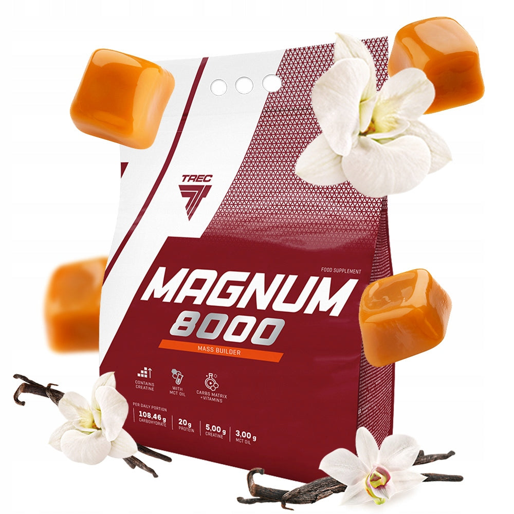 TREC MAGNUM 8000 5450g MEGA POWERFUL CARBOHYDRATE PROTEIN MASS GAINER Packaging status original