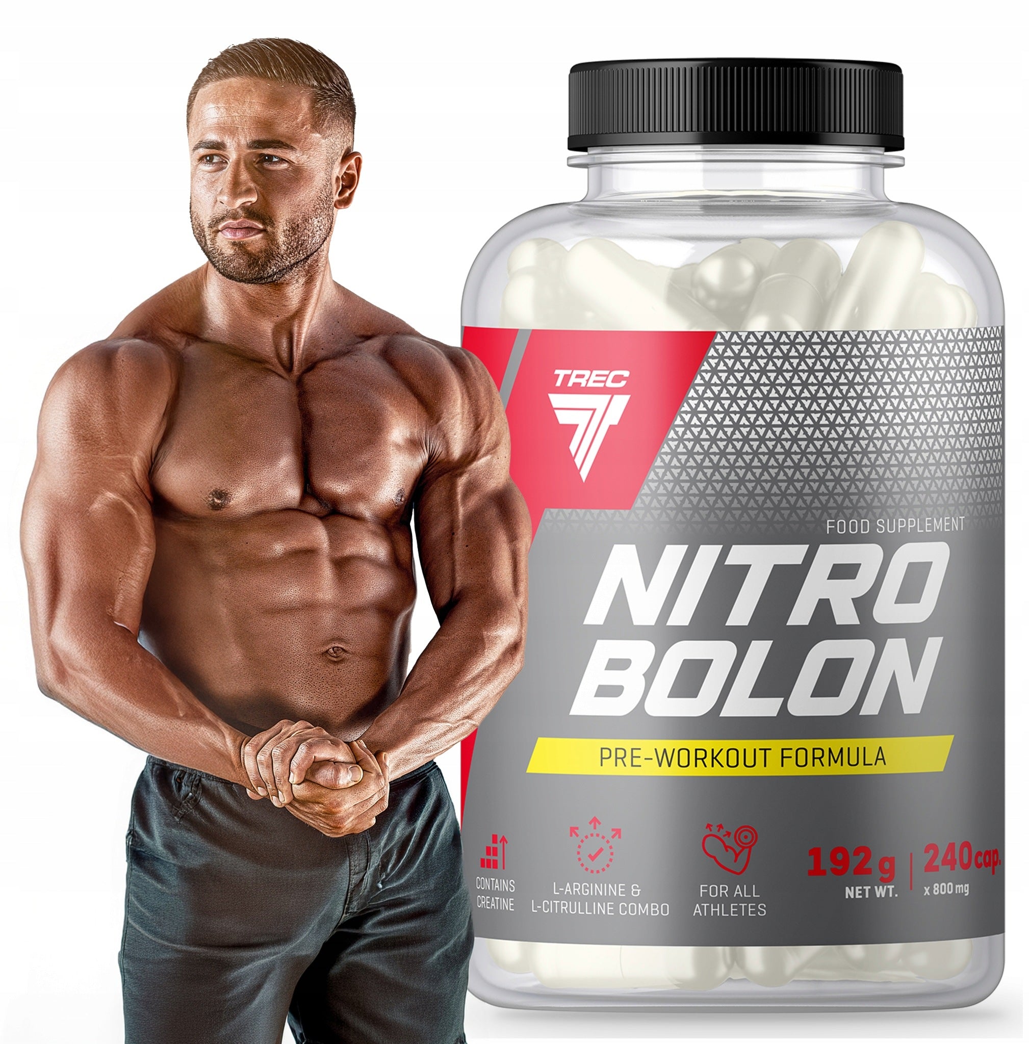 TREC NITROBOLON CITRULLINE CREATINE AAKG PRE-WORKOUT|240 capsules