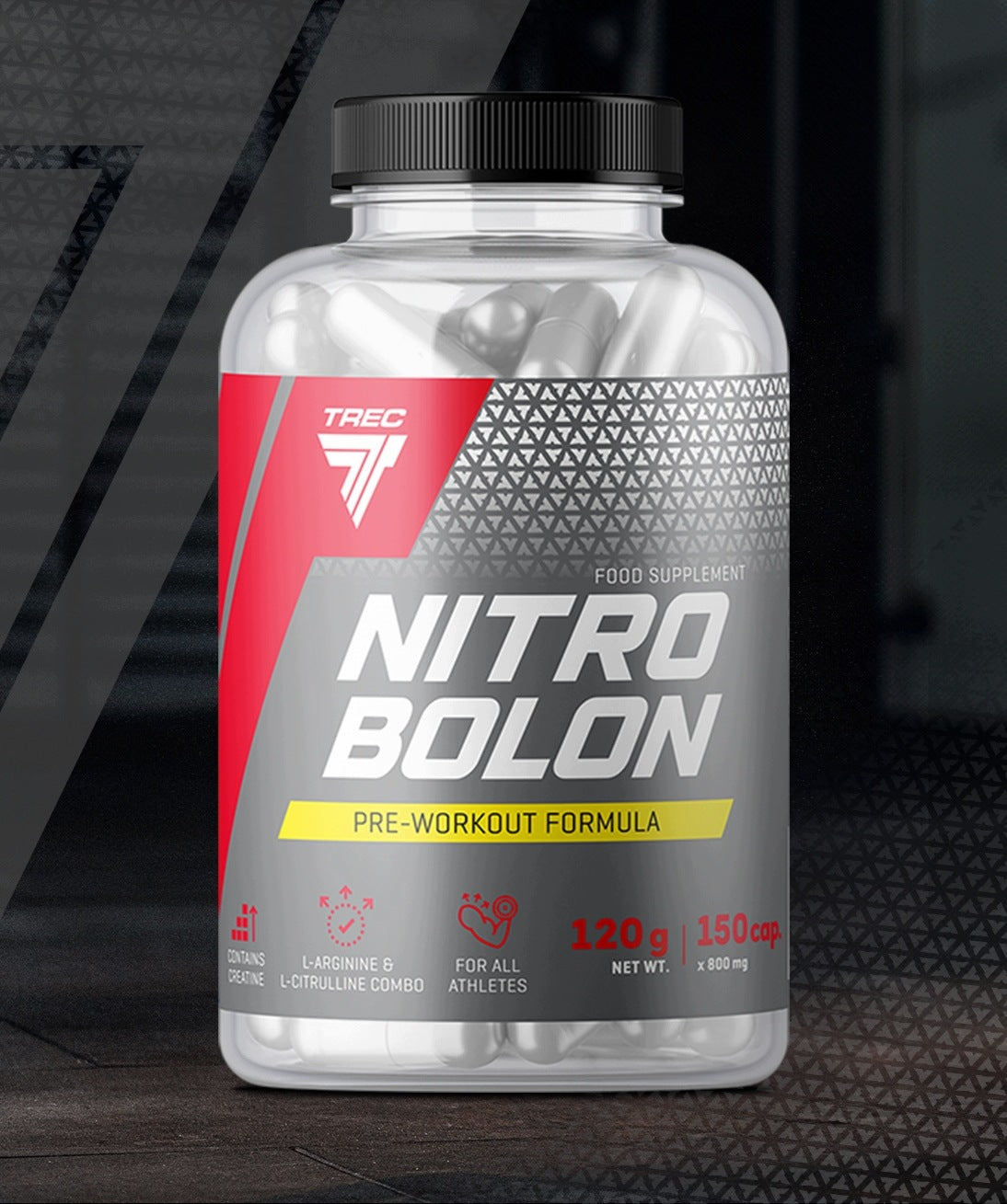 TREC NITROBOLON PRE-WORKOUT CITRULLINE CREATINE PRE-WORKOUT|150 caps. Packaging status original